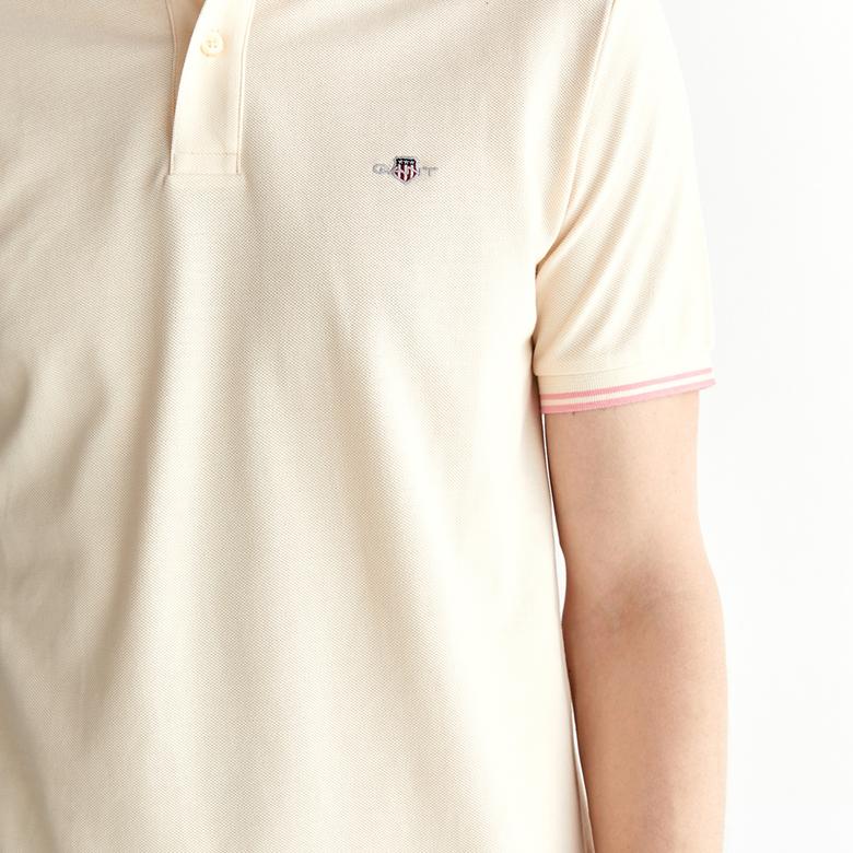 GANT Erkek Krem Regular Fit Polo