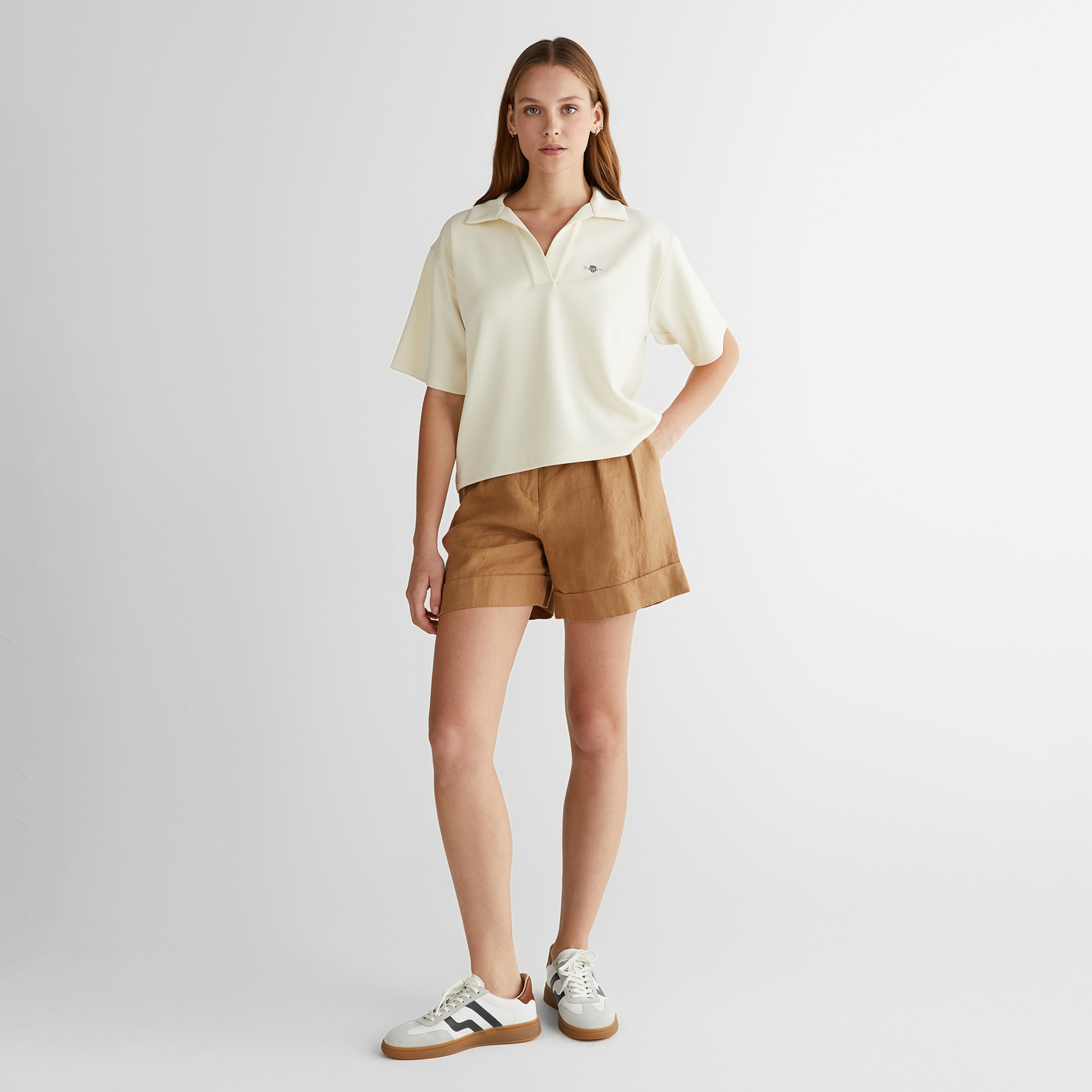 GANT Kadın Krem Logolu Polo