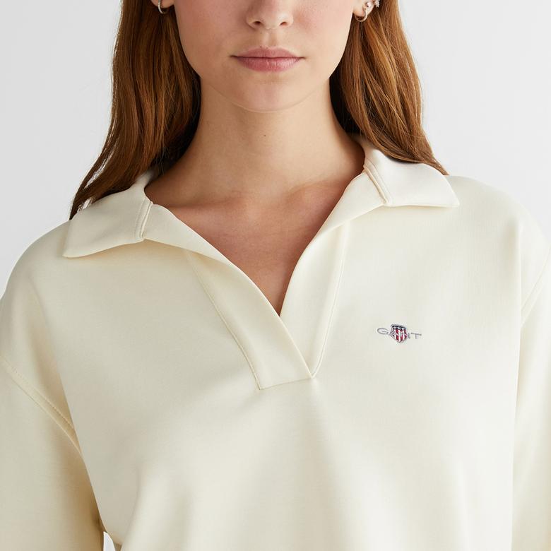 GANT Kadın Krem Logolu Polo