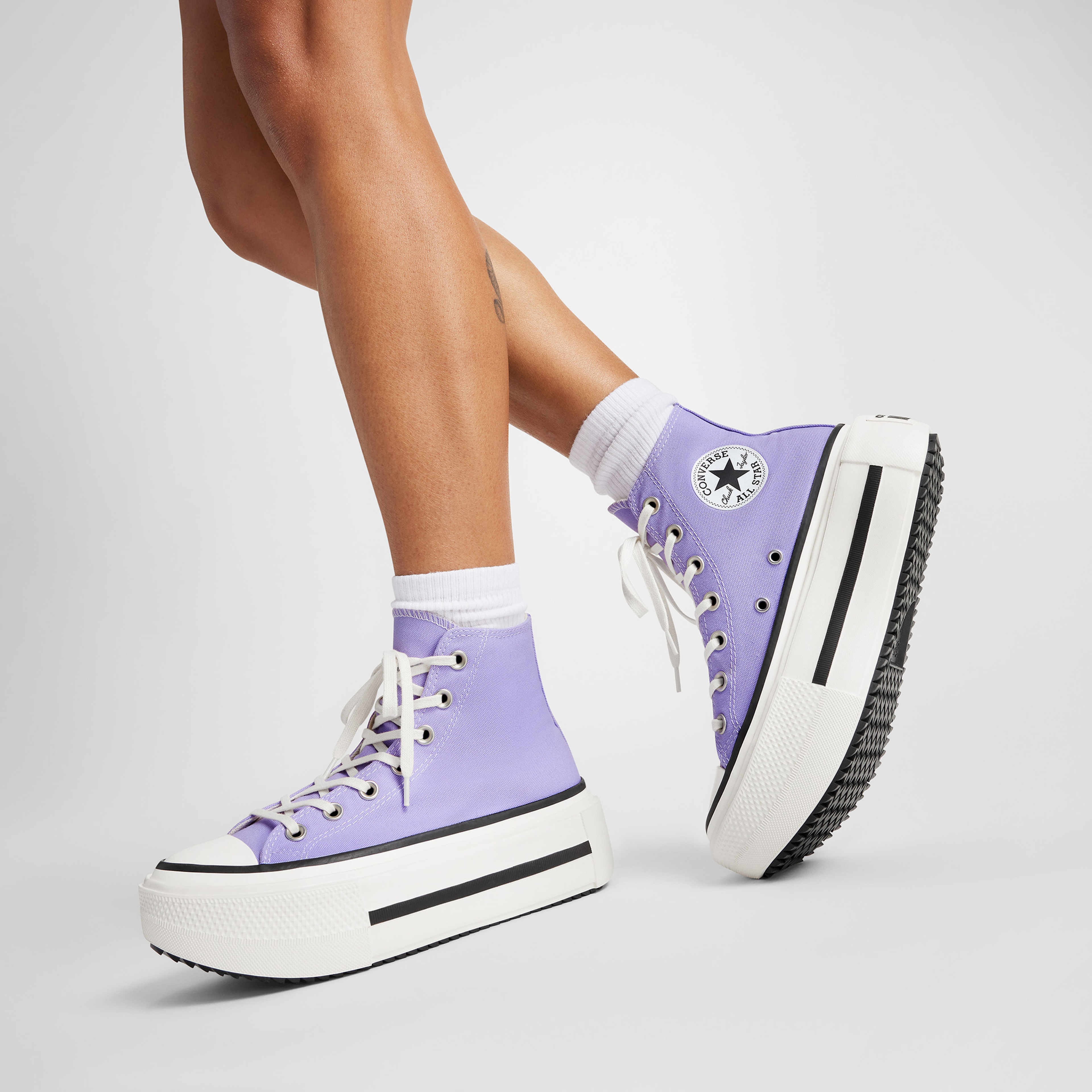 Converse Chuck Taylor All Star Lift Double Stack Unisex Mor Sneaker