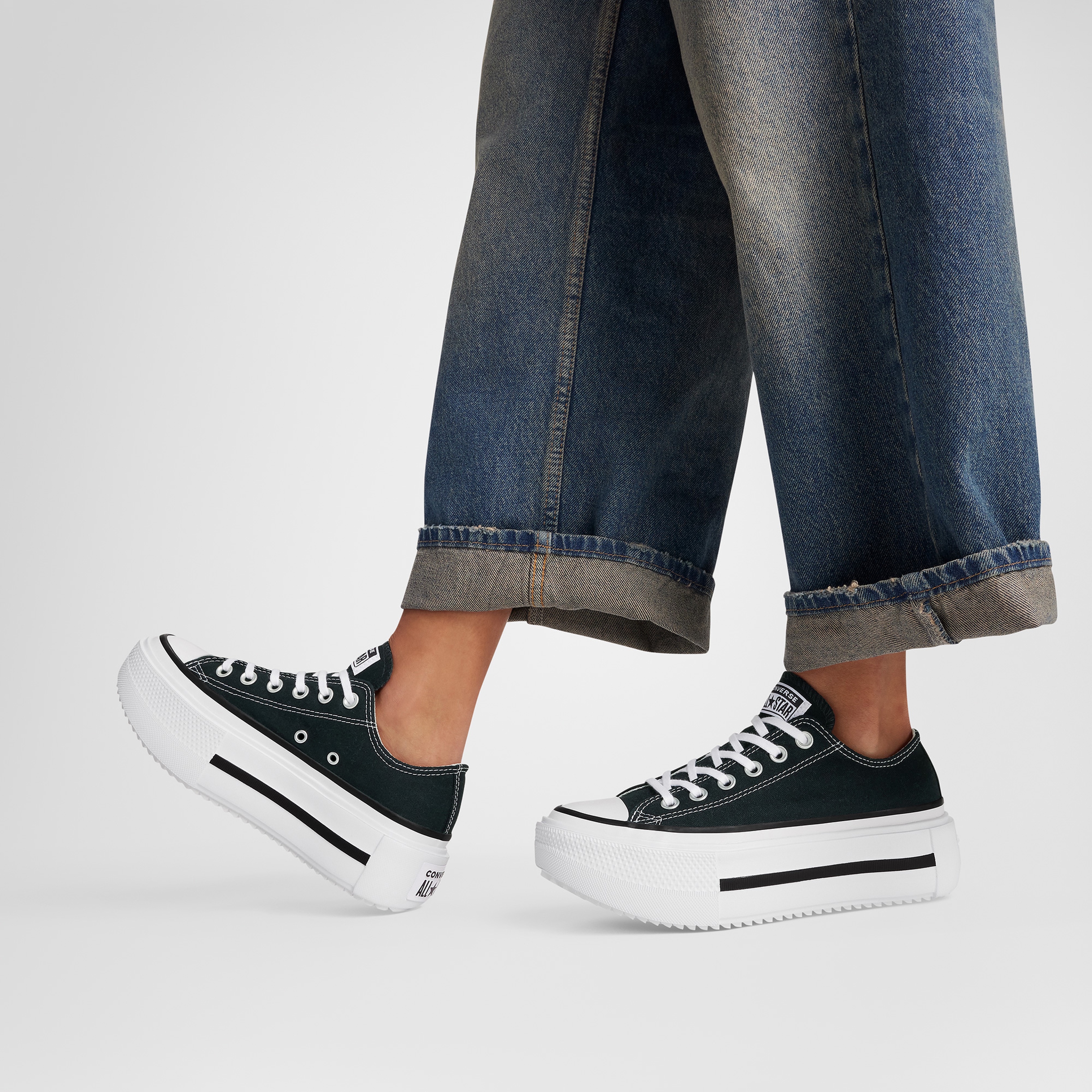 Converse Chuck Taylor All Star Lift Double Stack Platform Kadın Siyah Sneaker