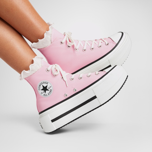 Converse Chuck Taylor All Star Lift Double Stack Unisex Pembe Sneaker - Görsel 11