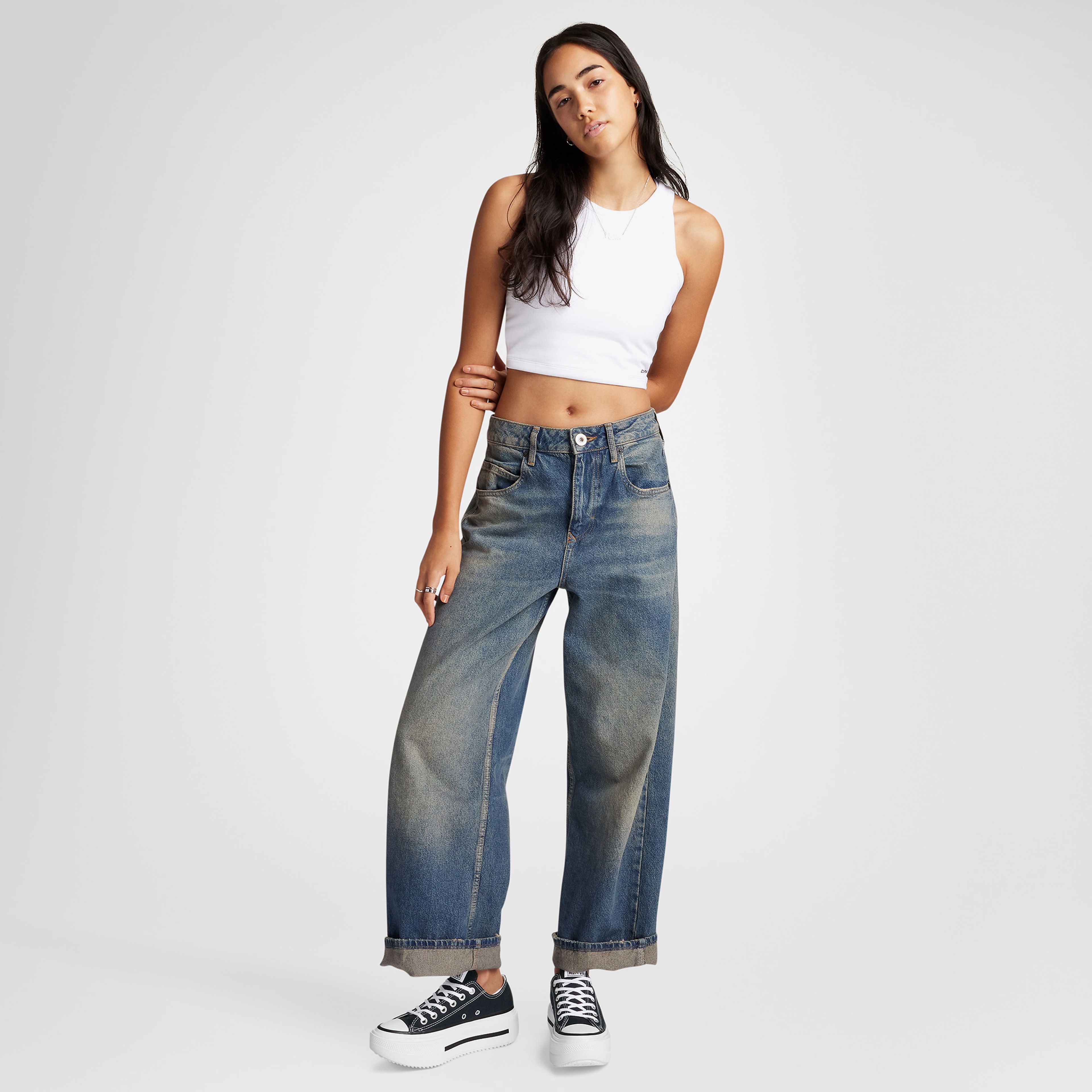 Converse Chuck Taylor All Star Lift Double Stack Platform Kadın Siyah Sneaker