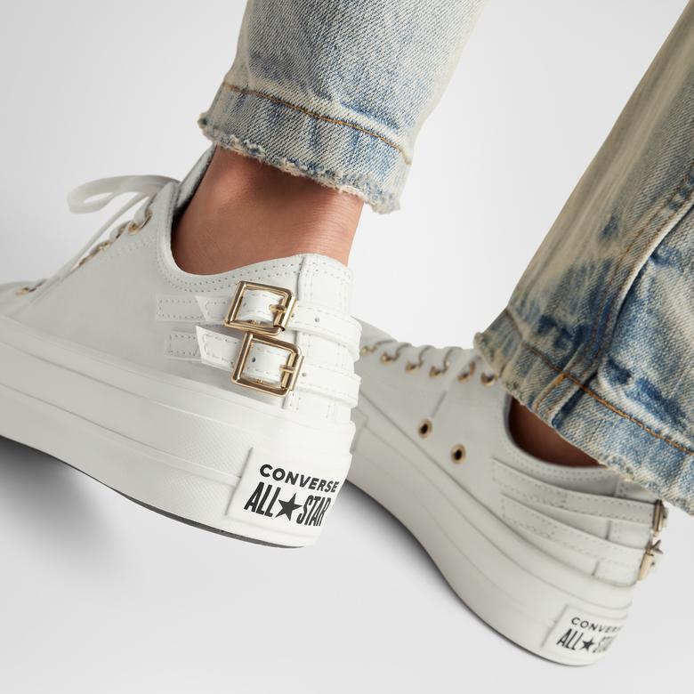 Converse Chuck Taylor All Star Lift Platform Buckle Unisex Beyaz Sneaker