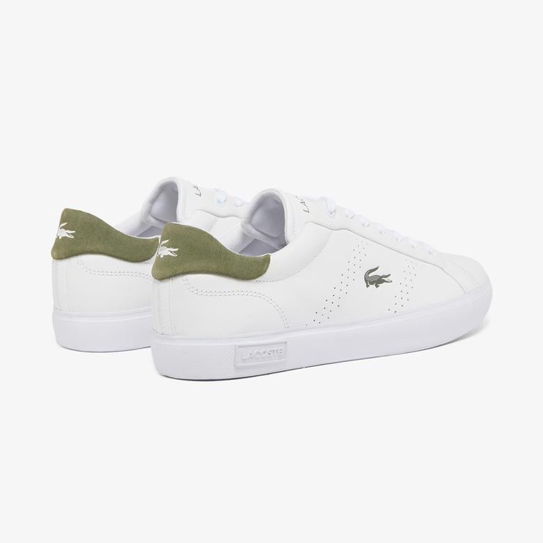Lacoste Powercourt 2.0 Leather Erkek Beyaz Sneaker