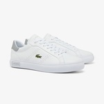Lacoste Powercourt 2.0 Leather Erkek Beyaz Sneaker