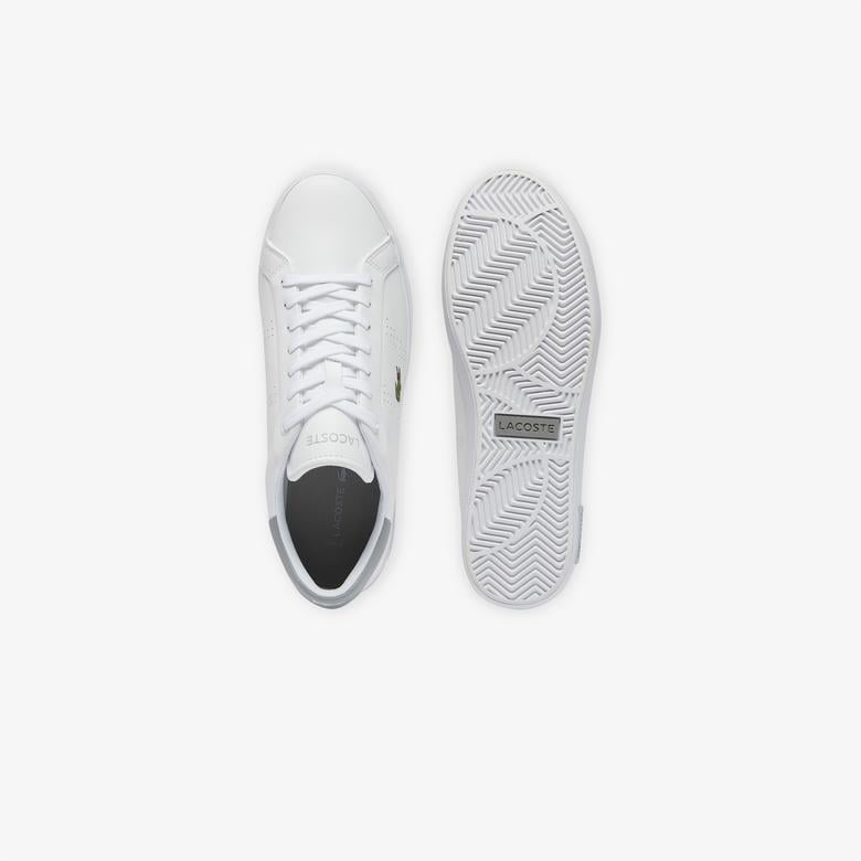 Lacoste Powercourt 2.0 Leather Erkek Beyaz Sneaker