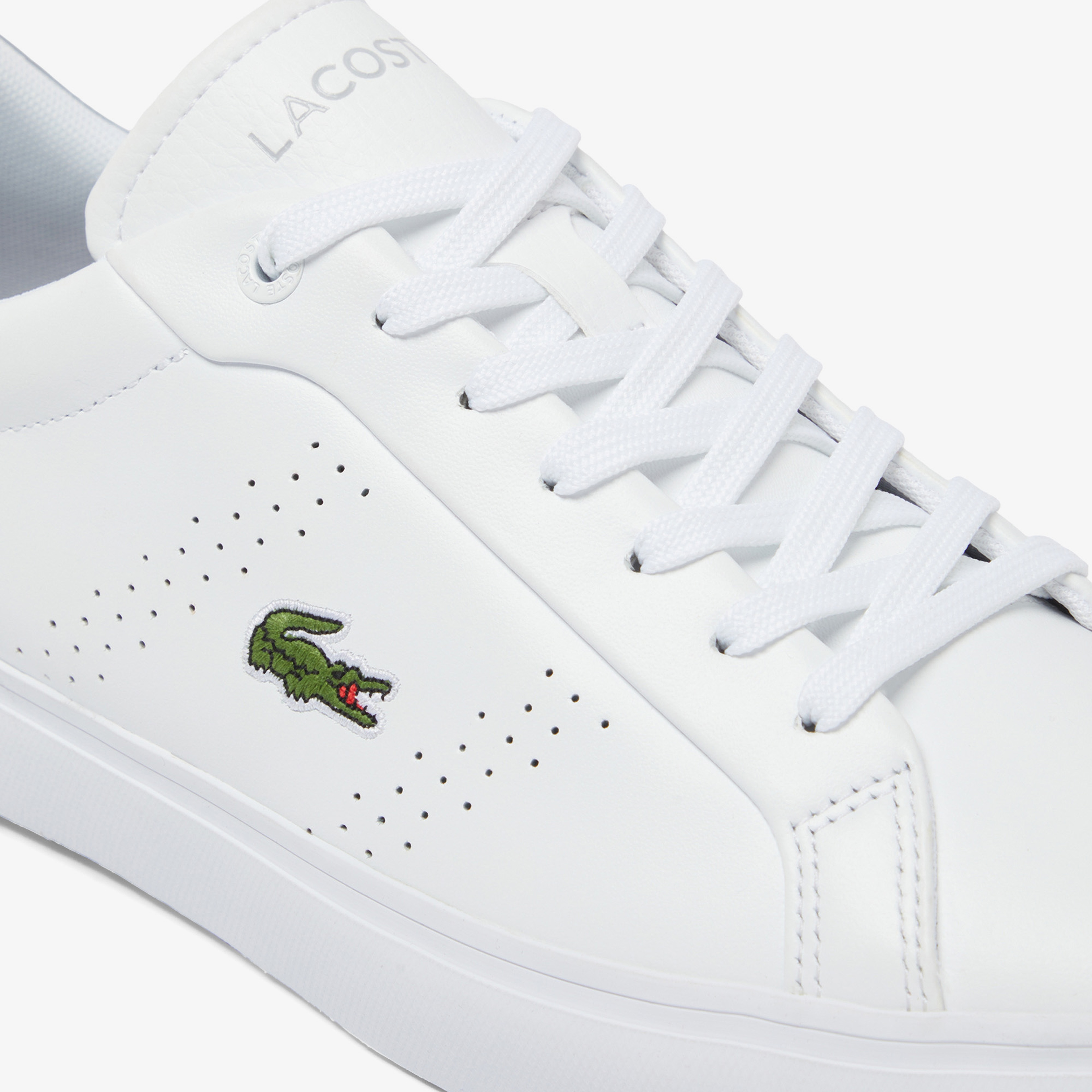 Lacoste Powercourt 2.0 Leather Erkek Beyaz Sneaker