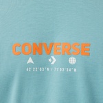 Converse Star Chevron Oversize Fit Baskılı Erkek Mavi T-shirt