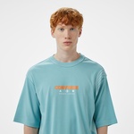 Converse Star Chevron Oversize Fit Baskılı Erkek Mavi T-shirt