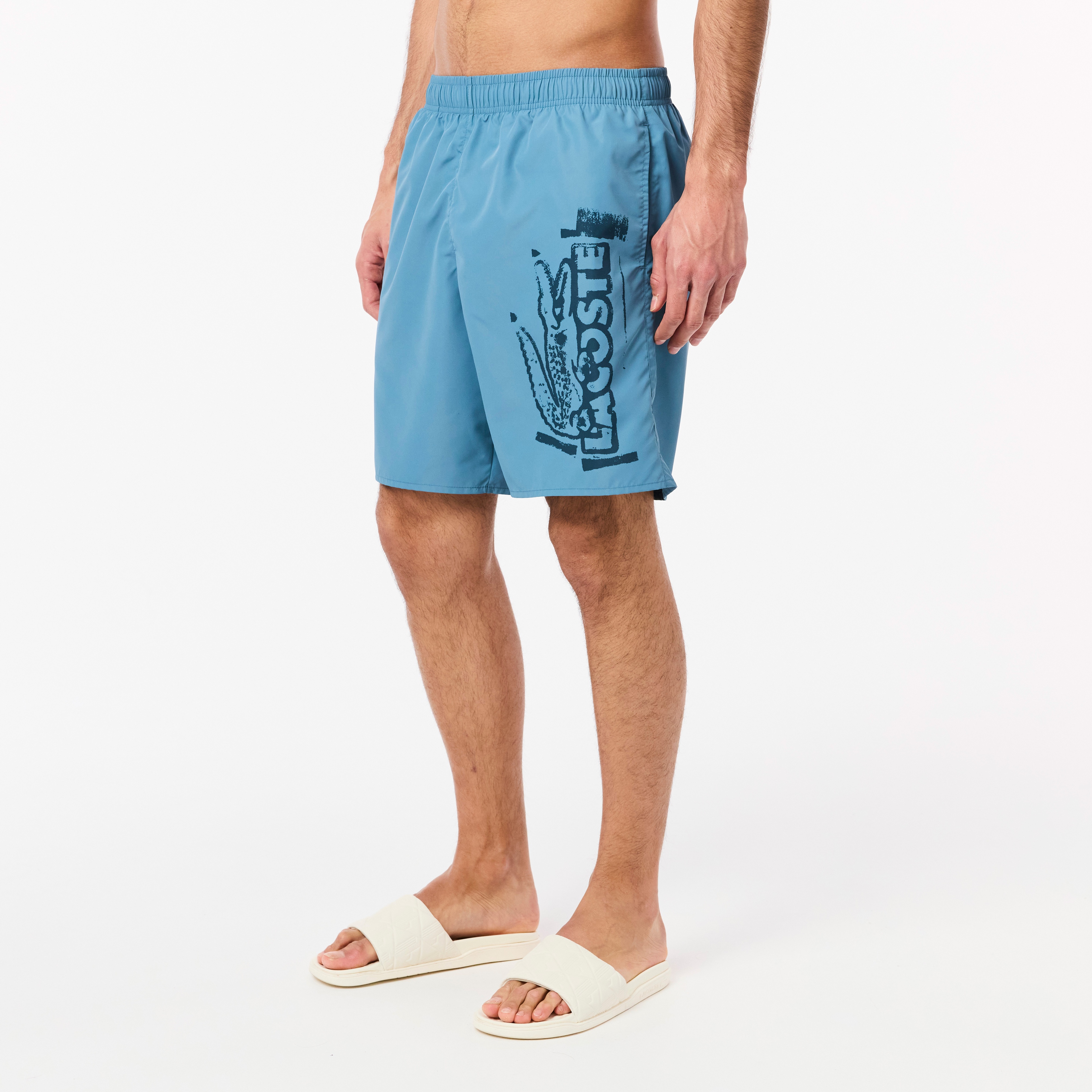 Lacoste Long Branded Erkek Mavi Mayo