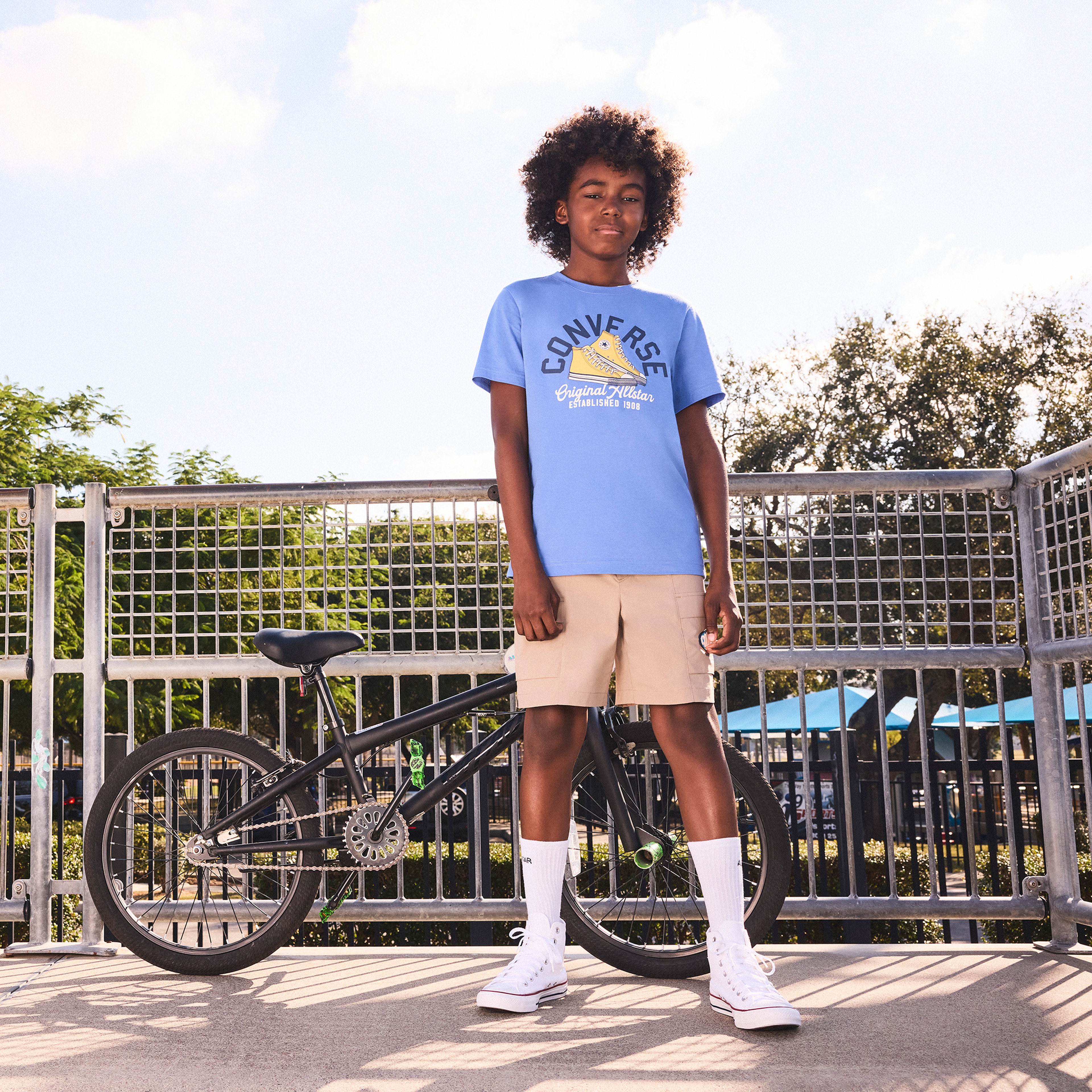 Converse Retro Remix Çocuk Mavi T-Shirt