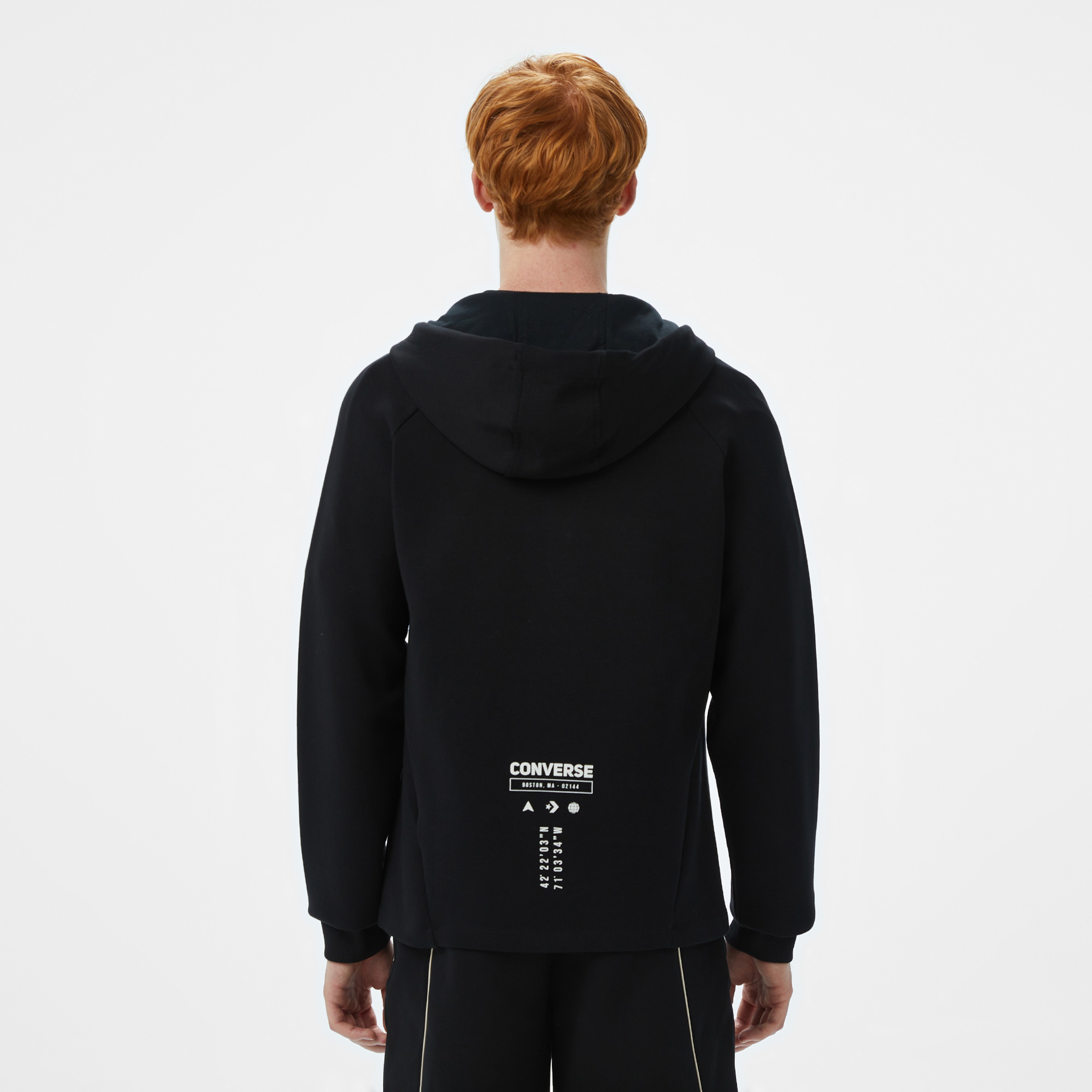 Converse Star Chevron Baskılı Regular Fit Erkek Siyah Swetashirt