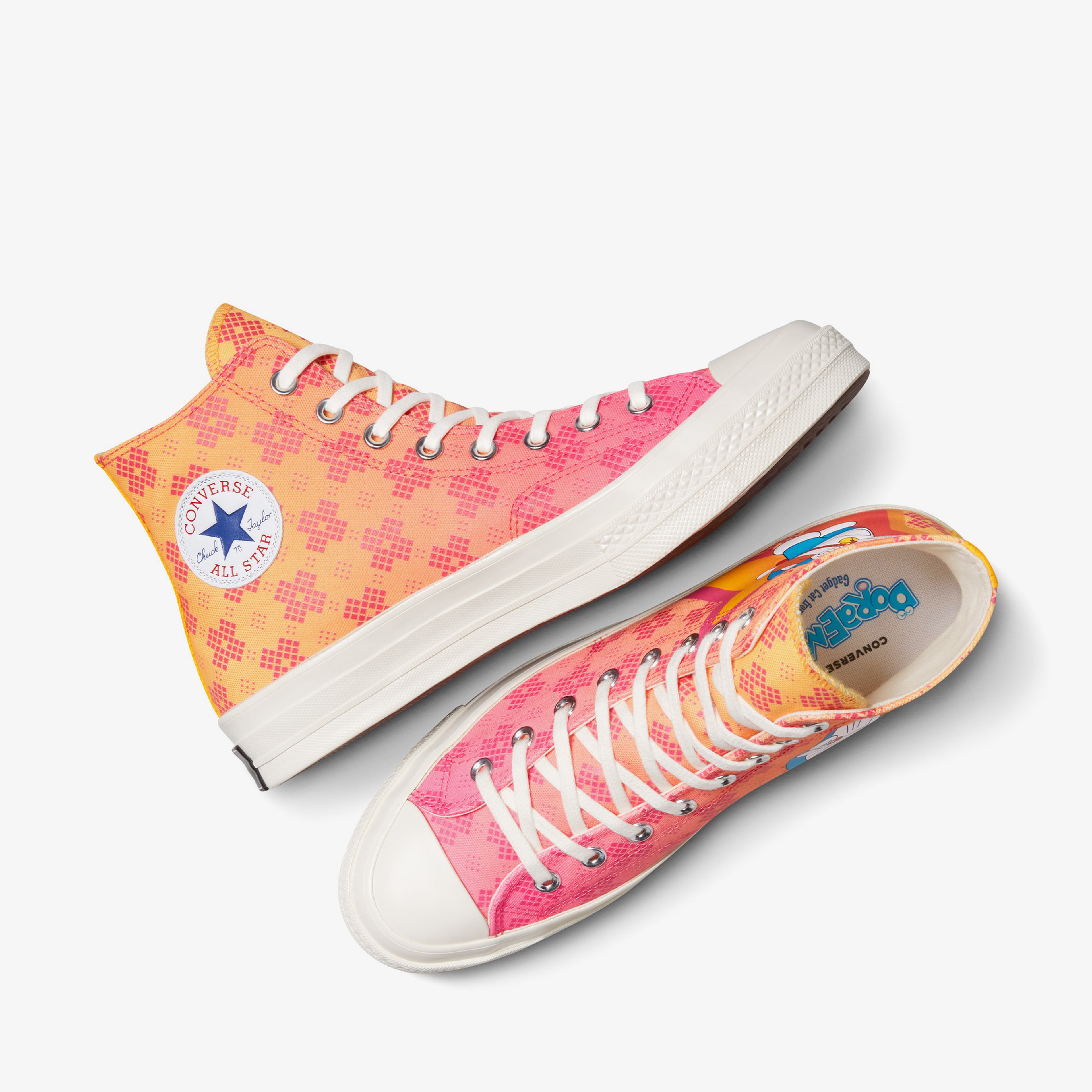 Converse x Doraemon Unisex Sarı Chuck 70 Sneaker