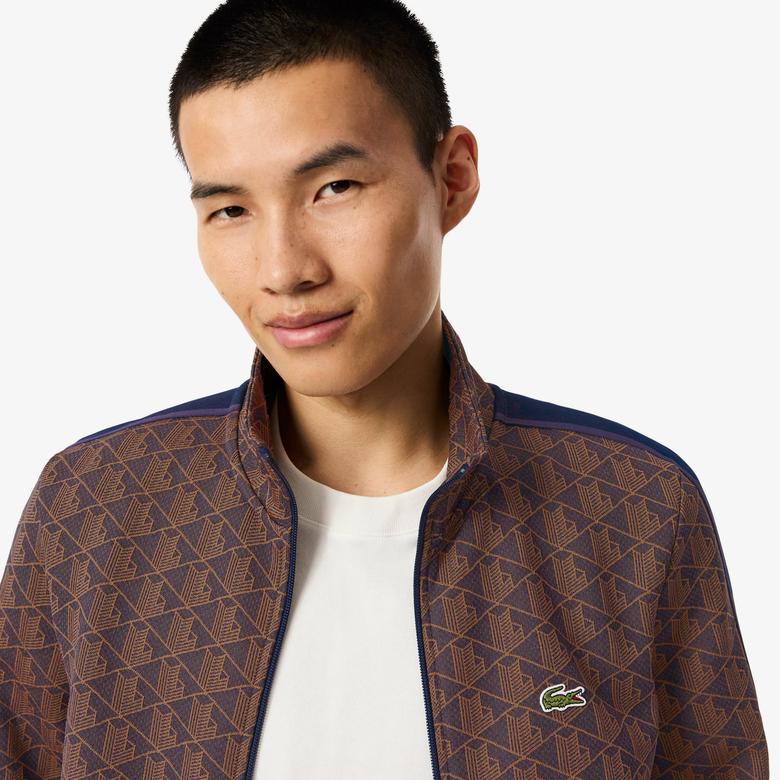 Lacoste Paris Fermuarlı Erkek Mor Sweatshirt