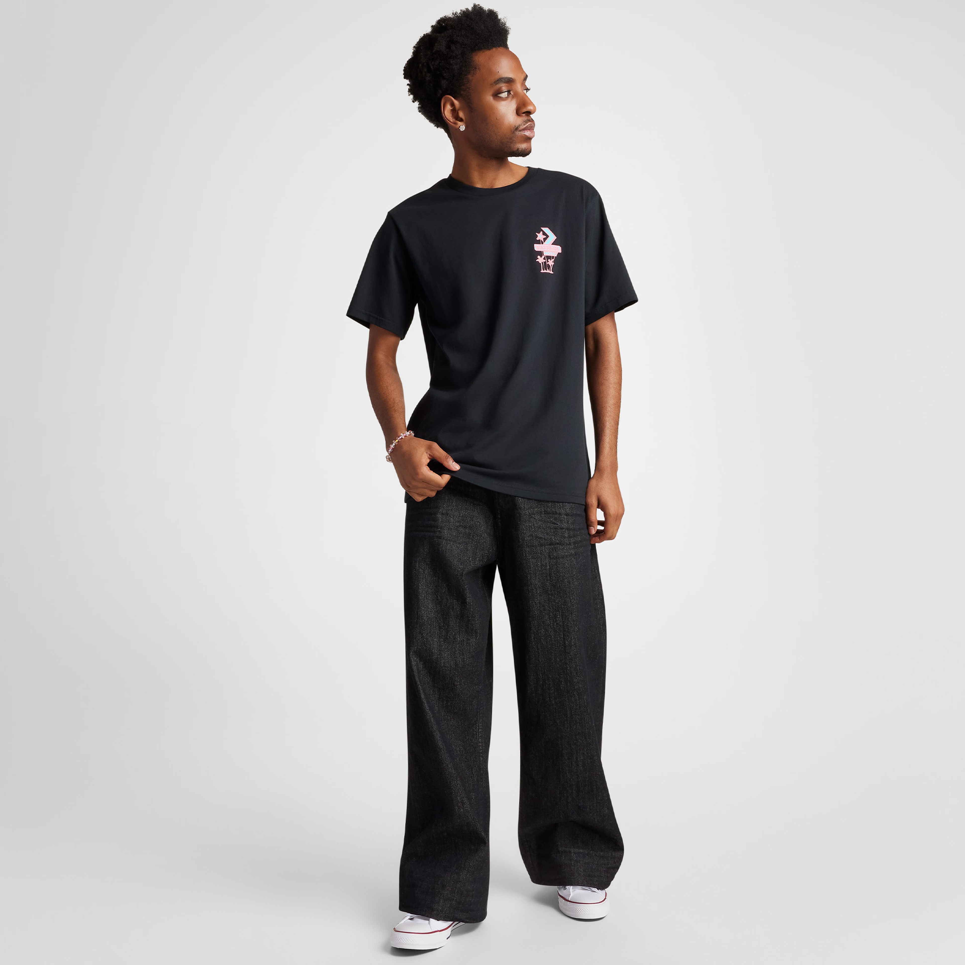 Converse Motel Erkek Siyah T-Shirt