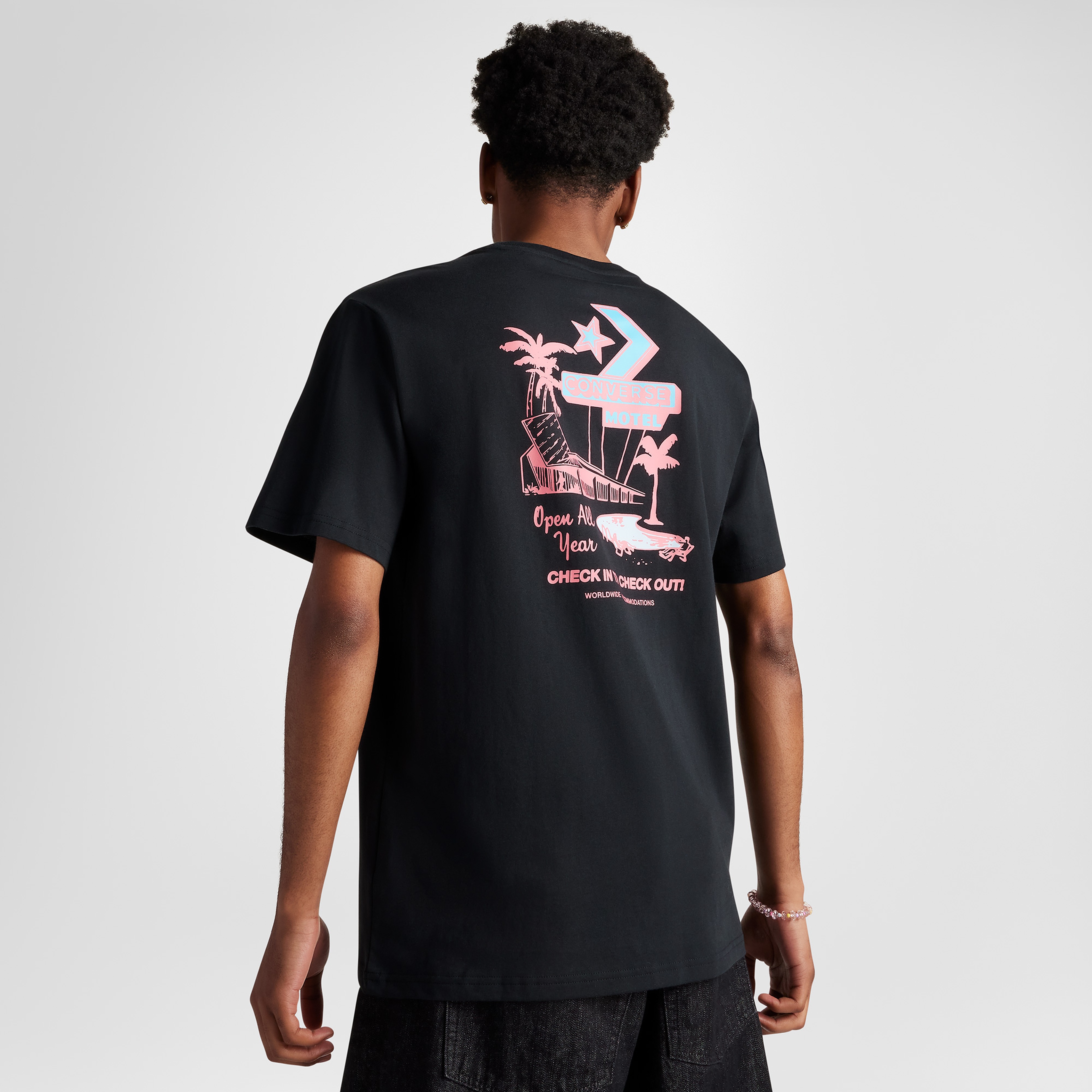 Converse Motel Erkek Siyah T-Shirt