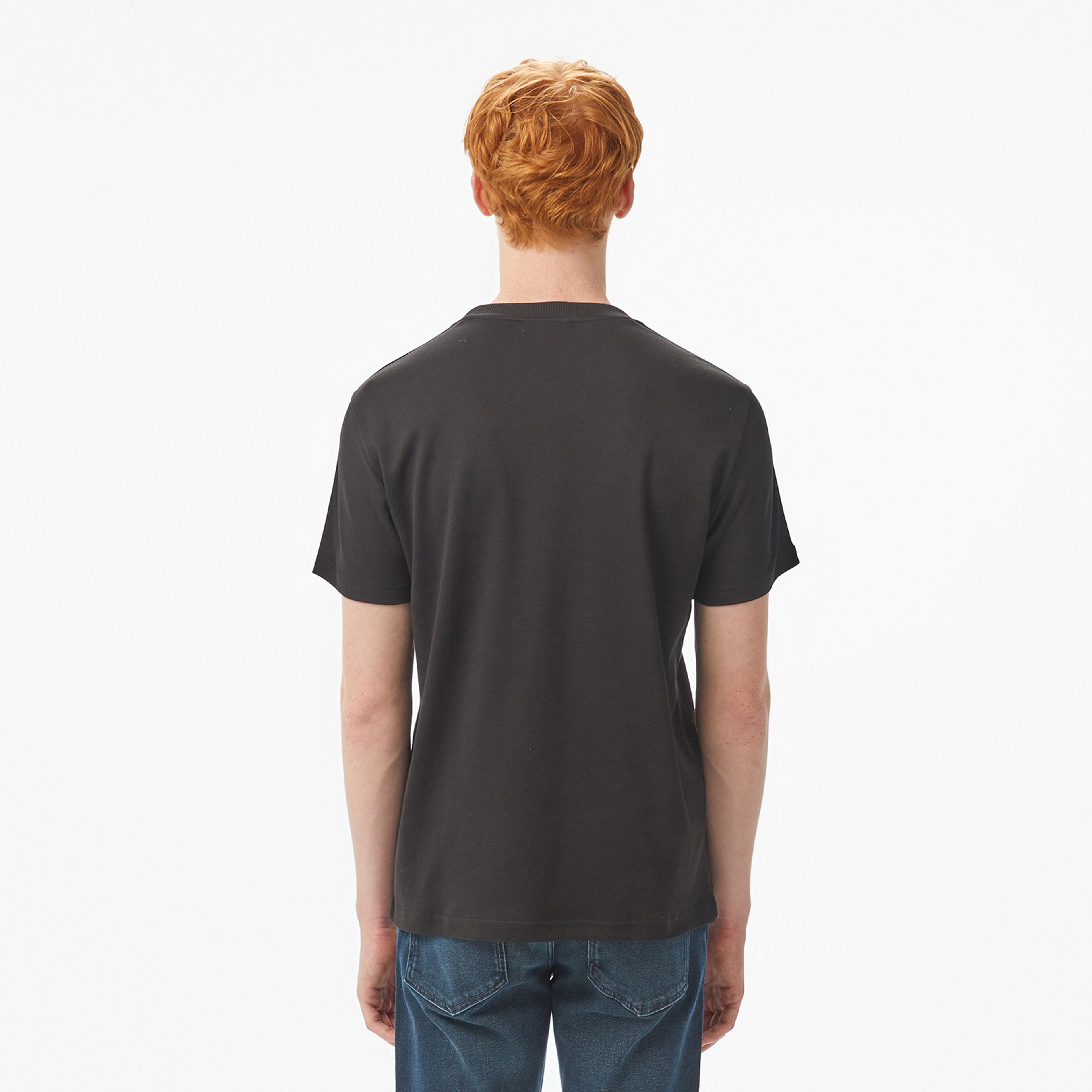 Erkek Oversize Fit Bisiklet Yaka Siyah T-Shirt