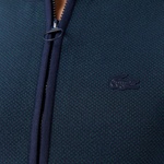 Kadın Classic Fit Kısa Kollu Yarım Fermuarlı Renk Bloklu Lacivert Elbise