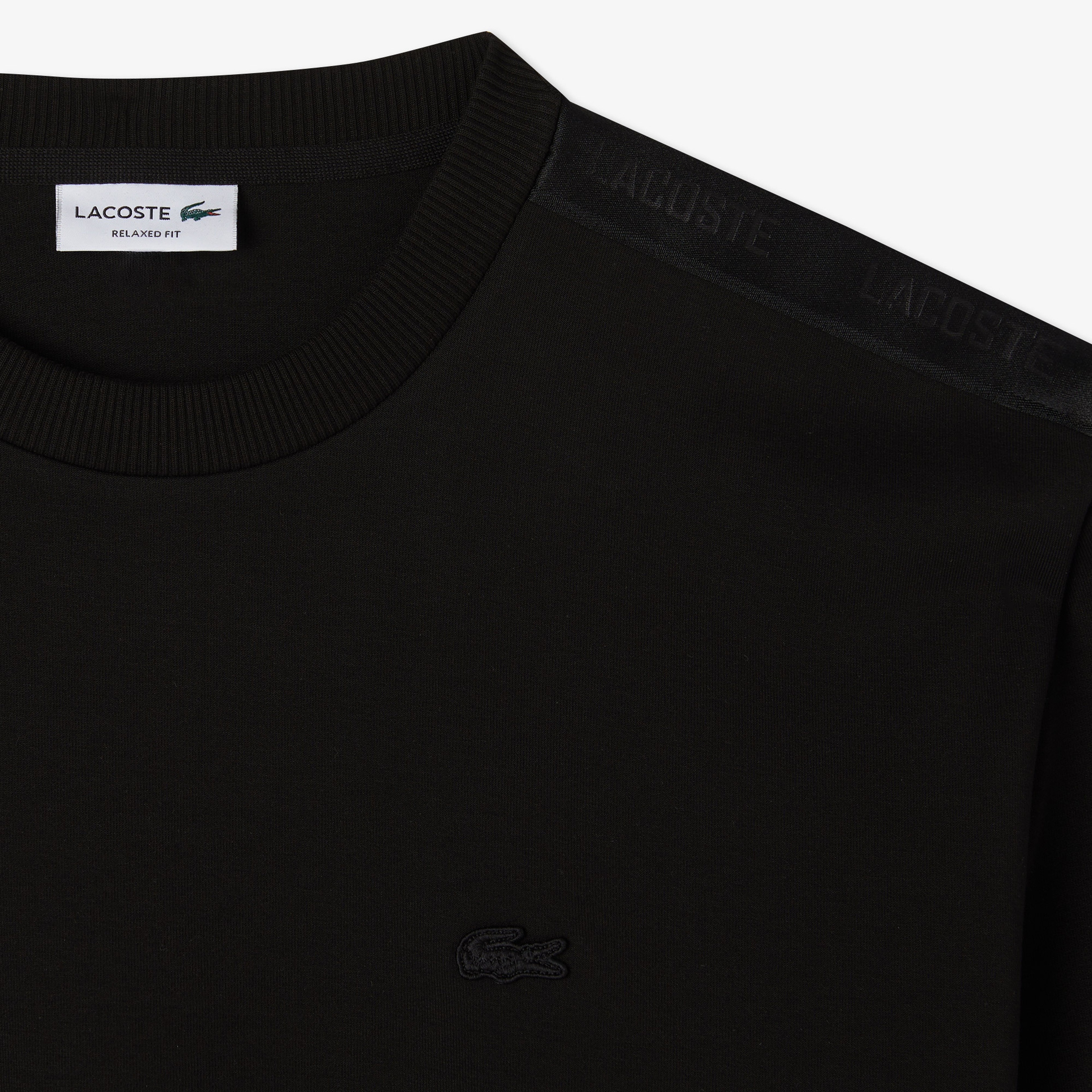 Lacoste Erkek Relaxed Fit Siyah Sweatshirt