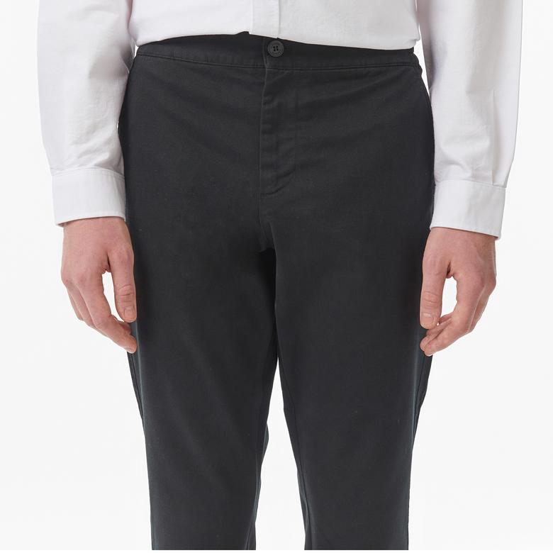 Erkek Slim Fit Siyah Chino Pantolon