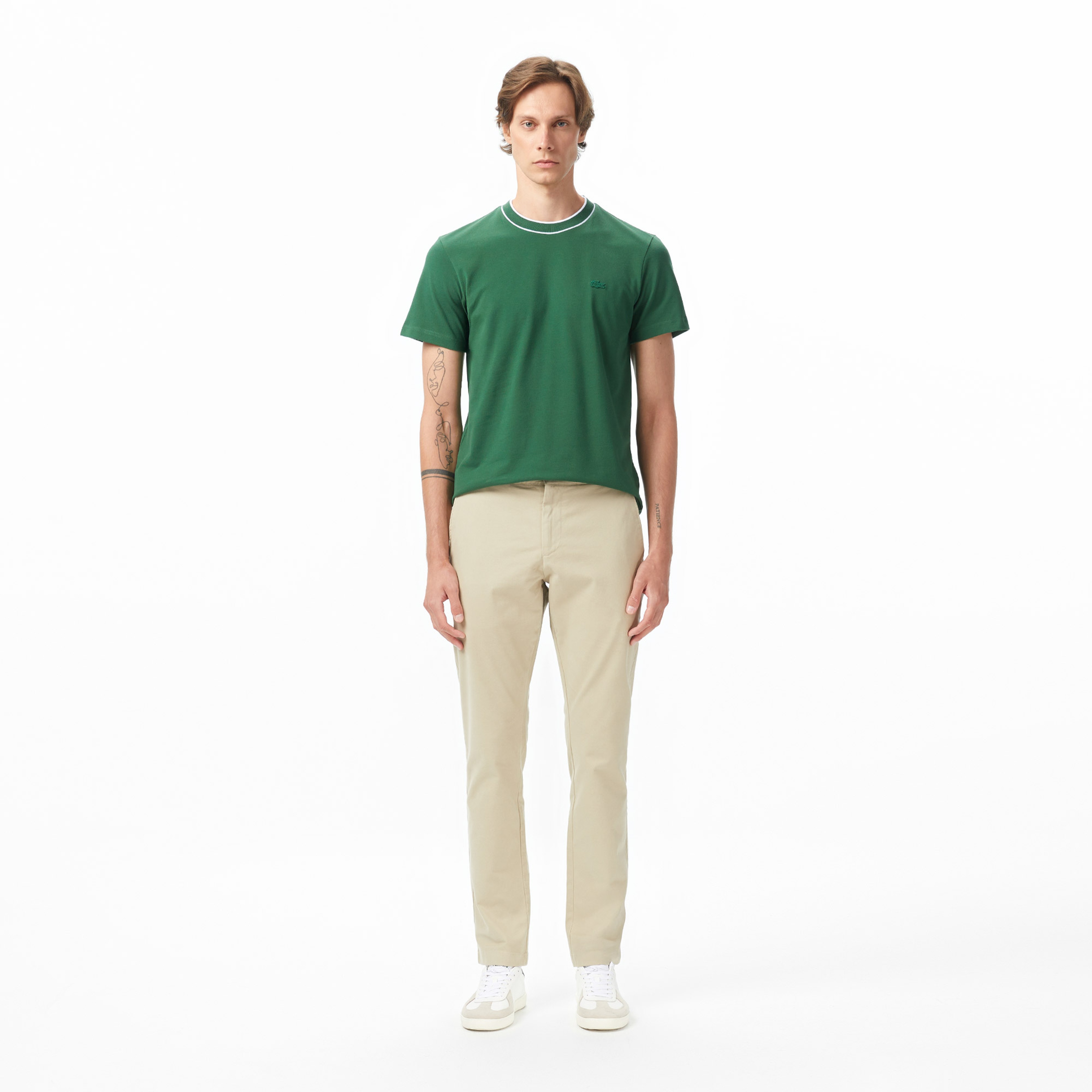 Erkek Slim Fit Kahverengi Chino Pantolon