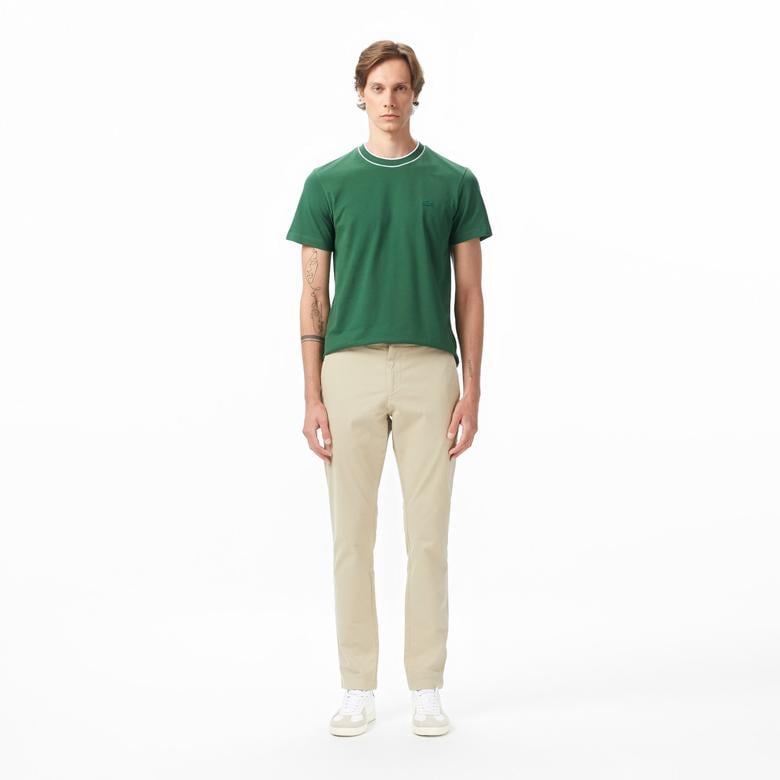 Erkek Slim Fit Kahverengi Chino Pantolon