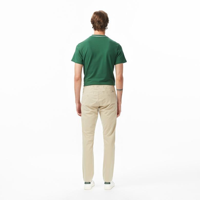 Erkek Slim Fit Kahverengi Chino Pantolon