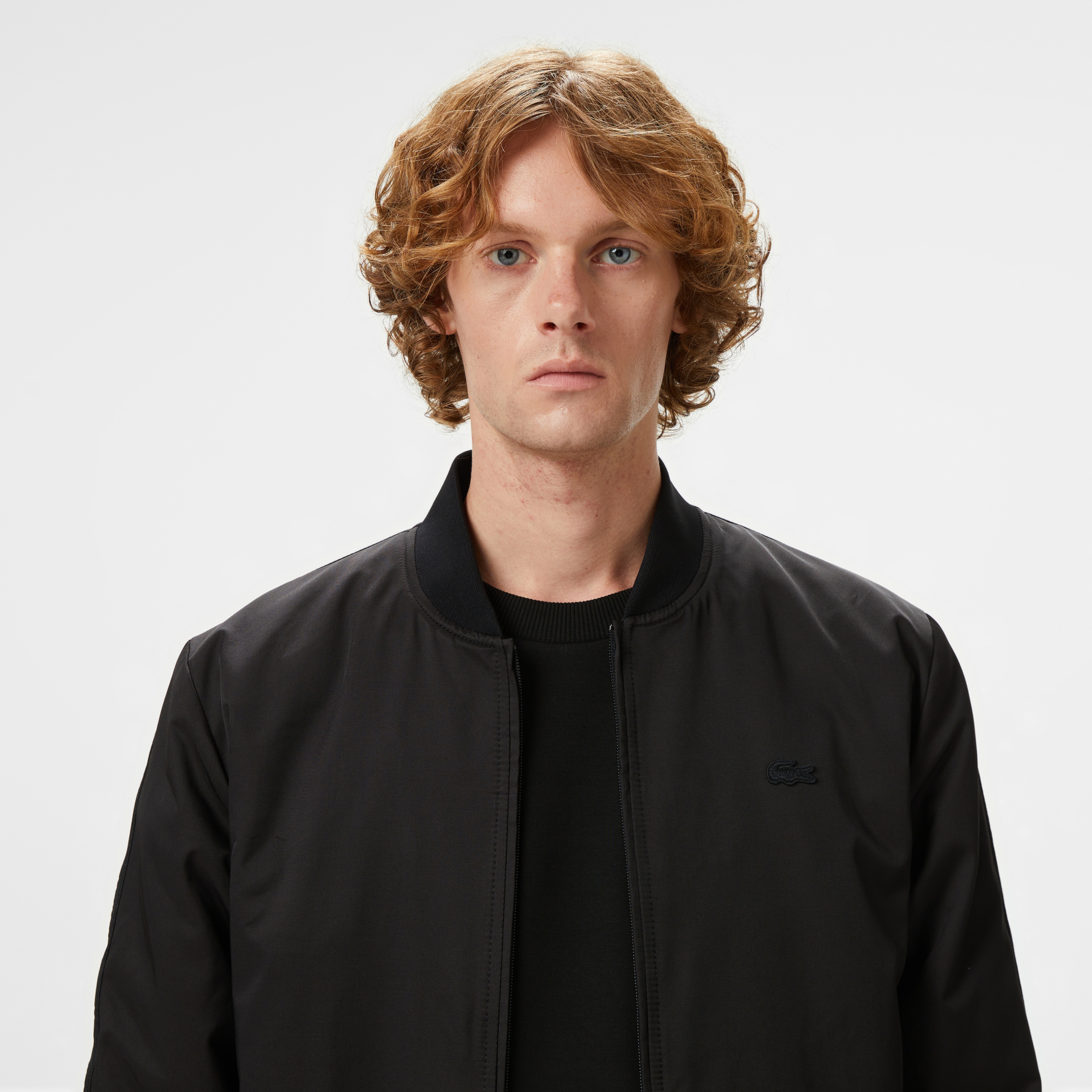 Lacoste Erkek Dik Yaka Siyah Bomber Ceket