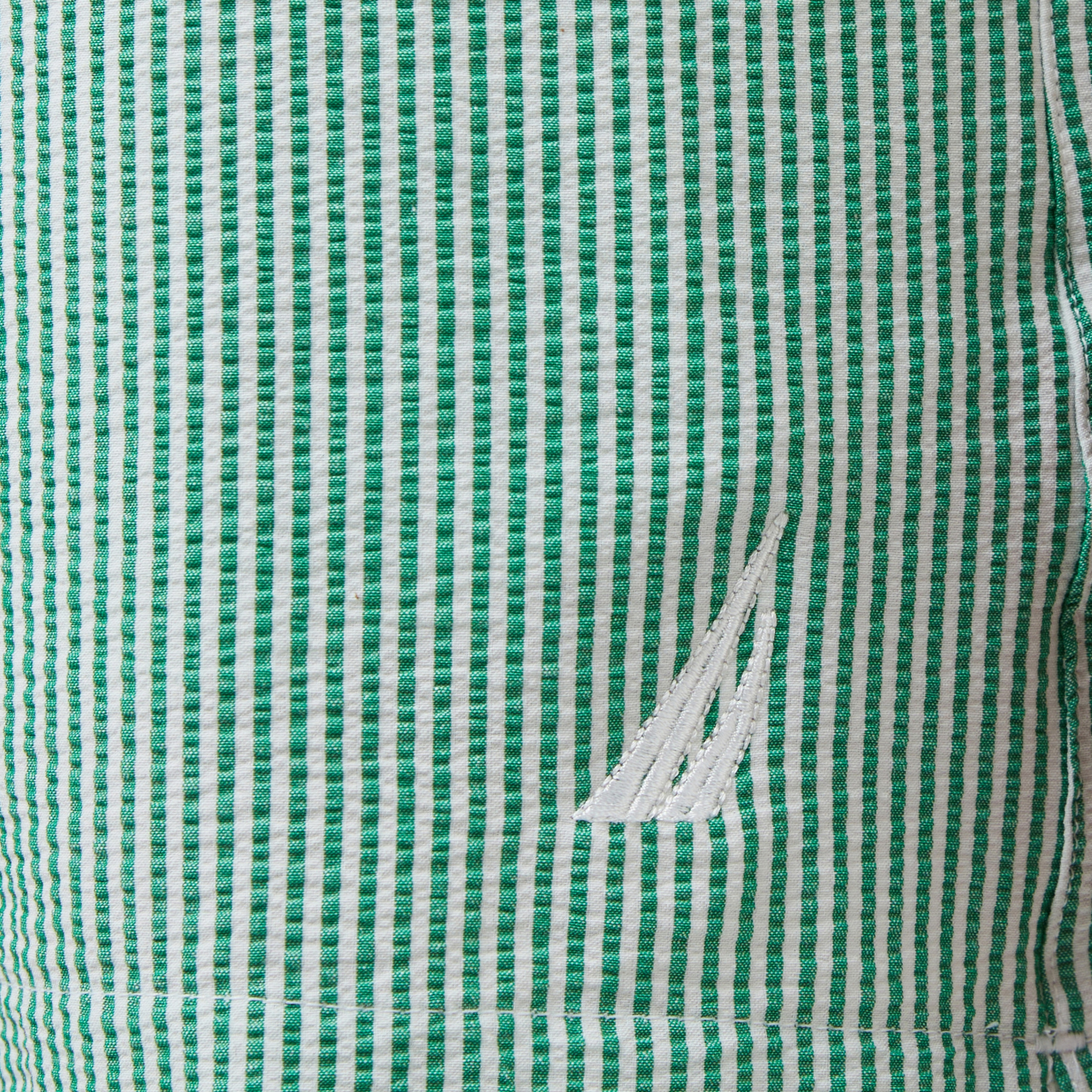 Nautica Erkek Yeşil Çizgili Deniz Şortu