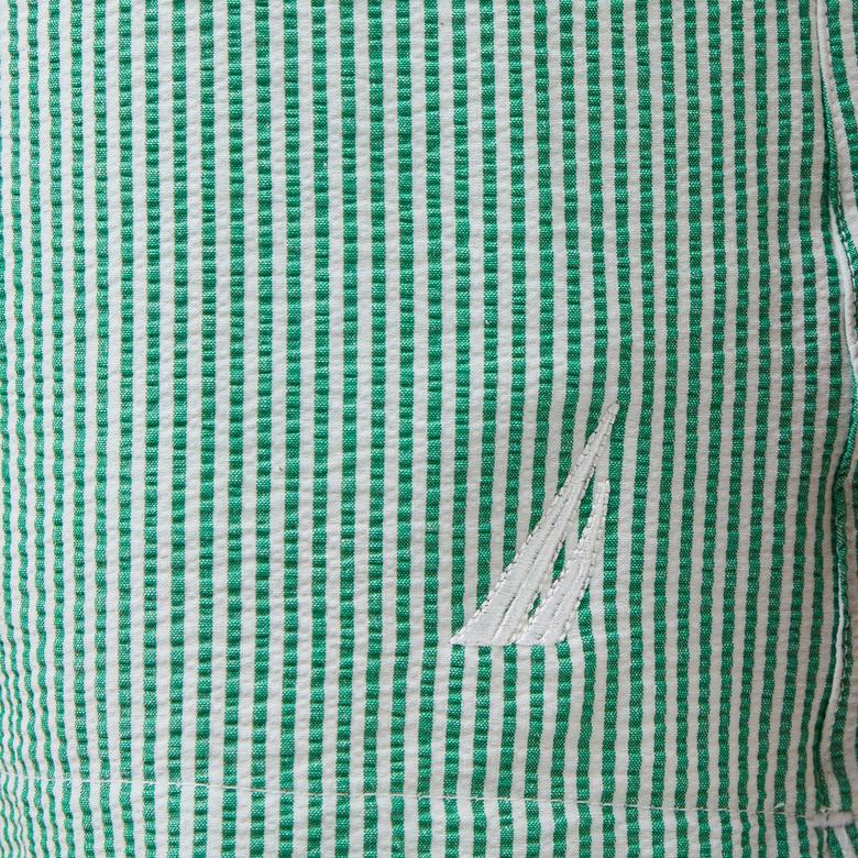 Nautica Erkek Yeşil Çizgili Deniz Şortu