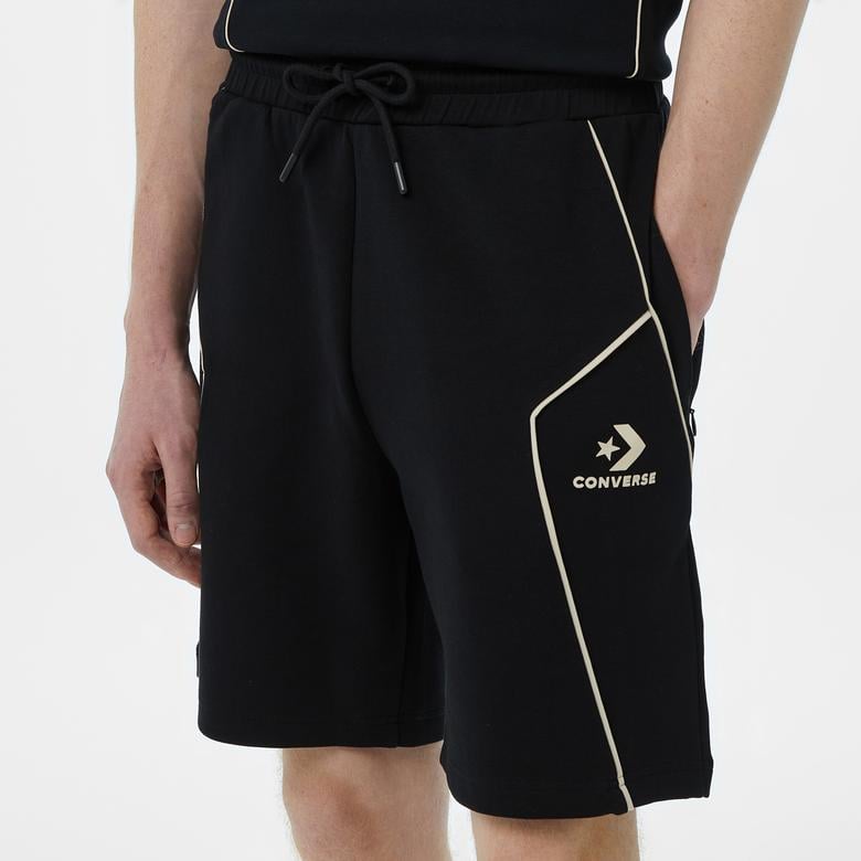 Converse Star Chevron Baskılı Erkek Oversize Fit Siyah Şort