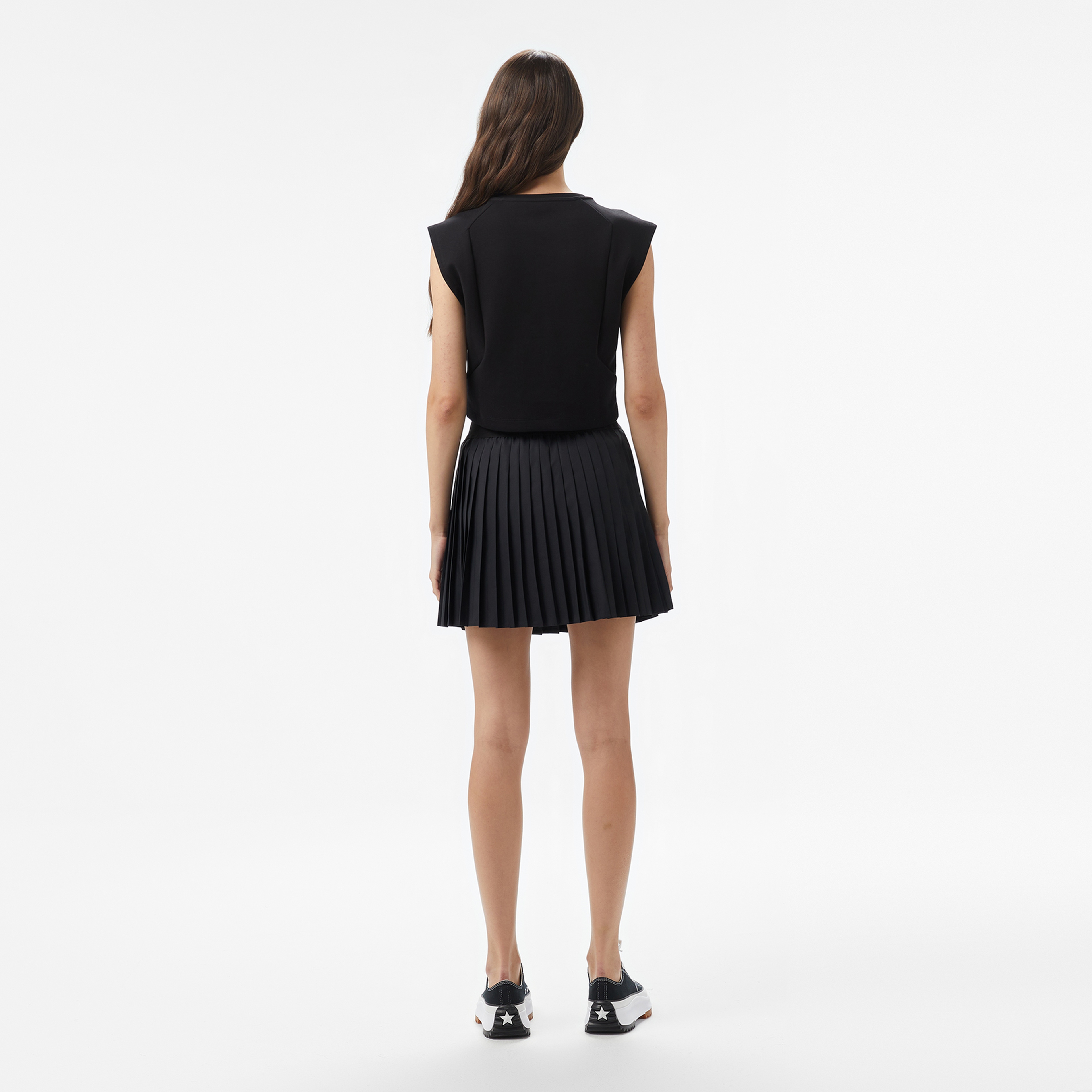 Converse Star Chevron Baskılı Kadın Siyah Etek