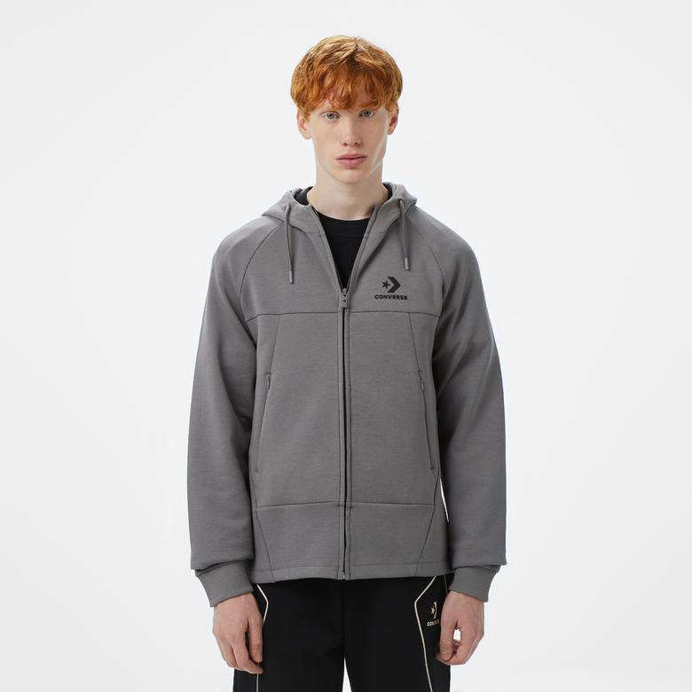 Converse Star Chevron Baskılı Erkek Regular Fit Lacivert Hoodie