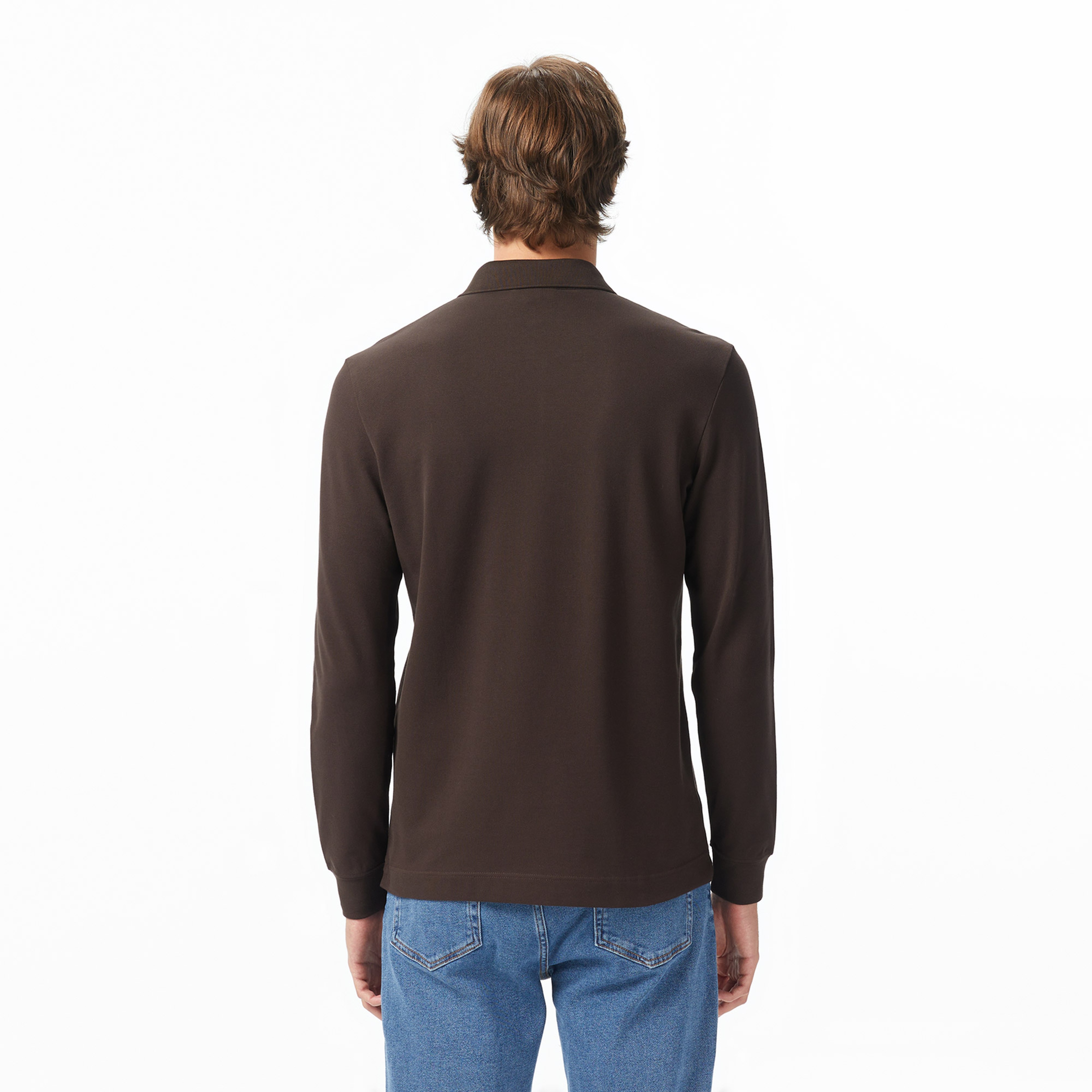 Lacoste Erkek Regular Fit Uzun Kollu Kahverengi Polo