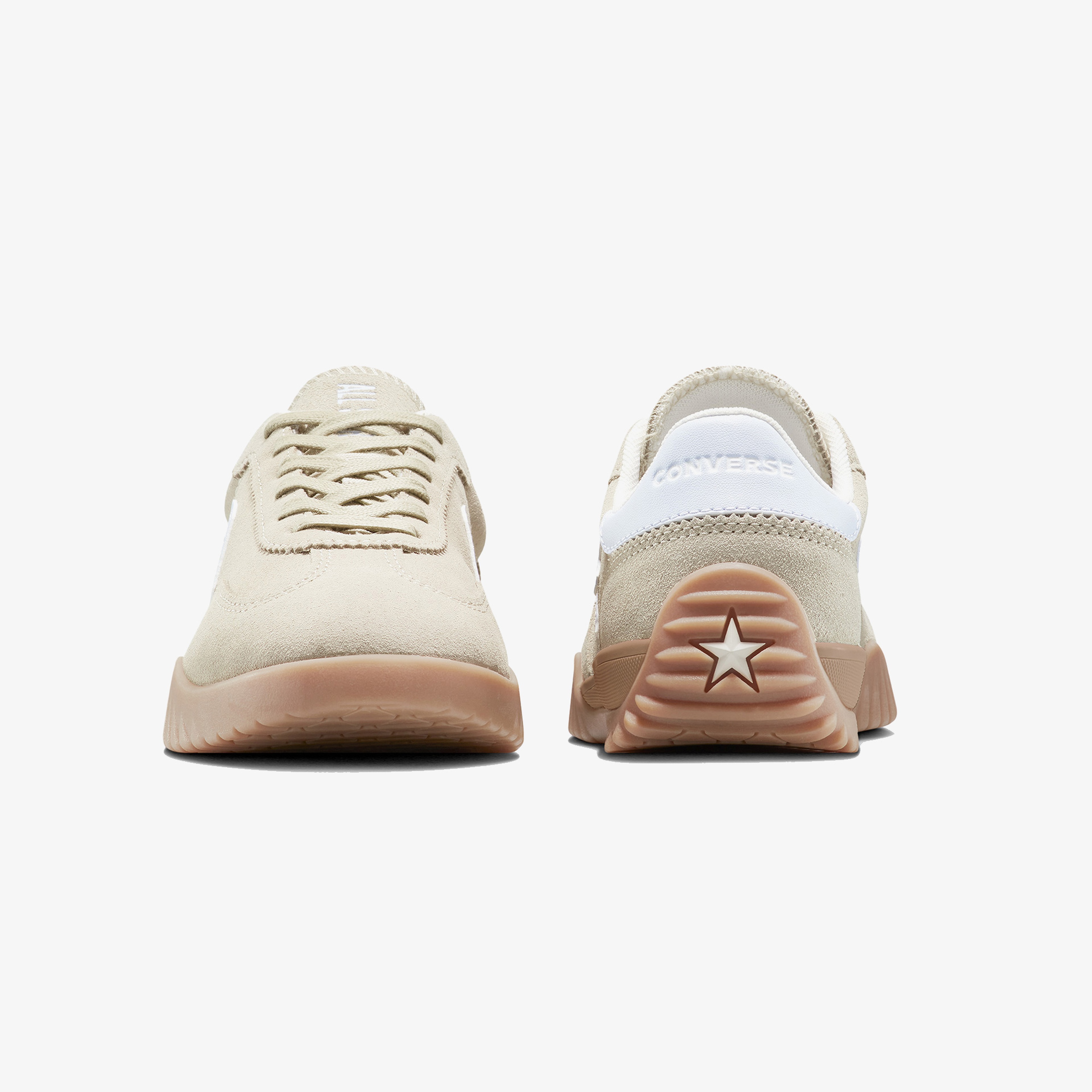 Converse Run Star Trainer Suede Unisex Krem Sneaker