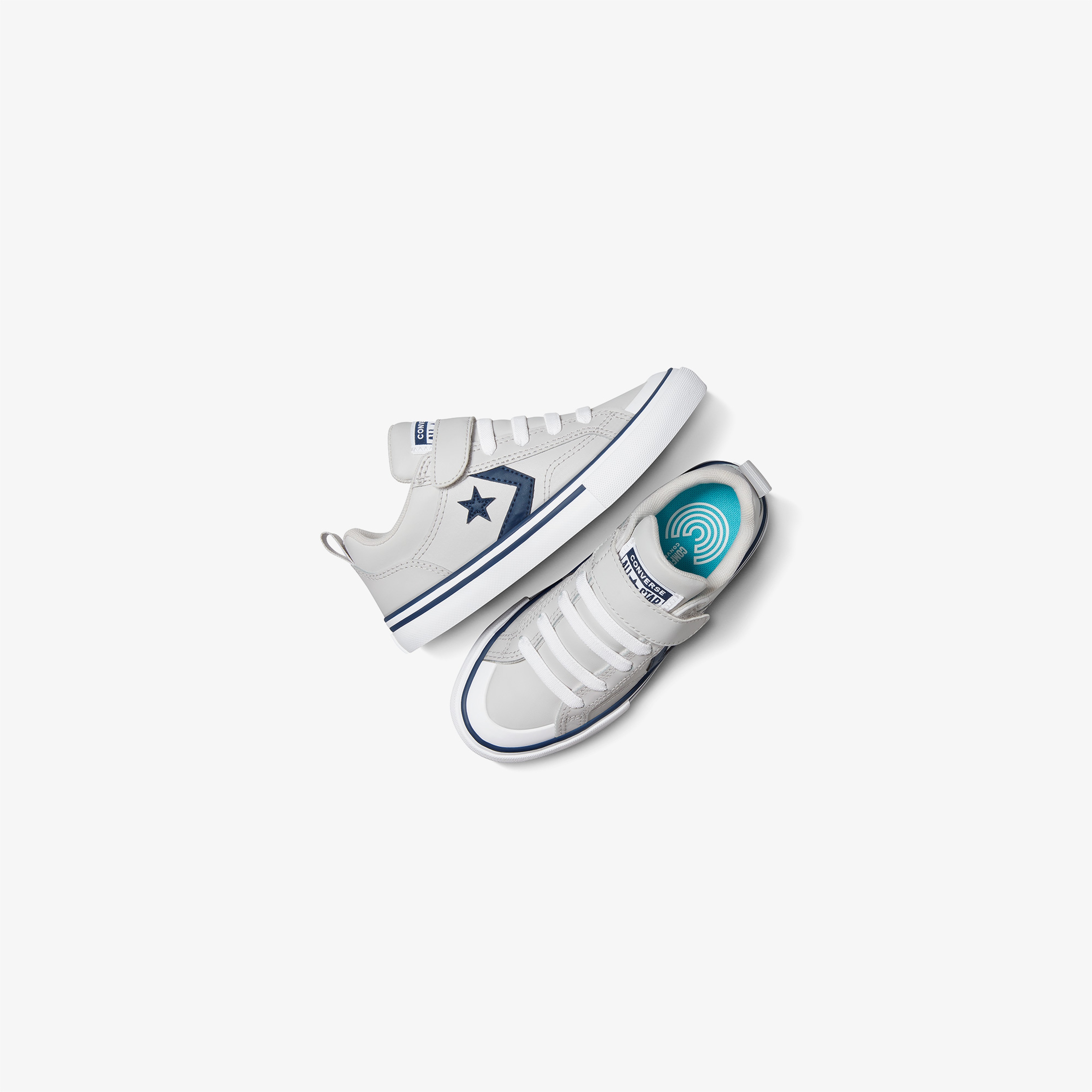 Converse Pro Blaze Strap Leather Easy On Çocuk Gri Sneaker