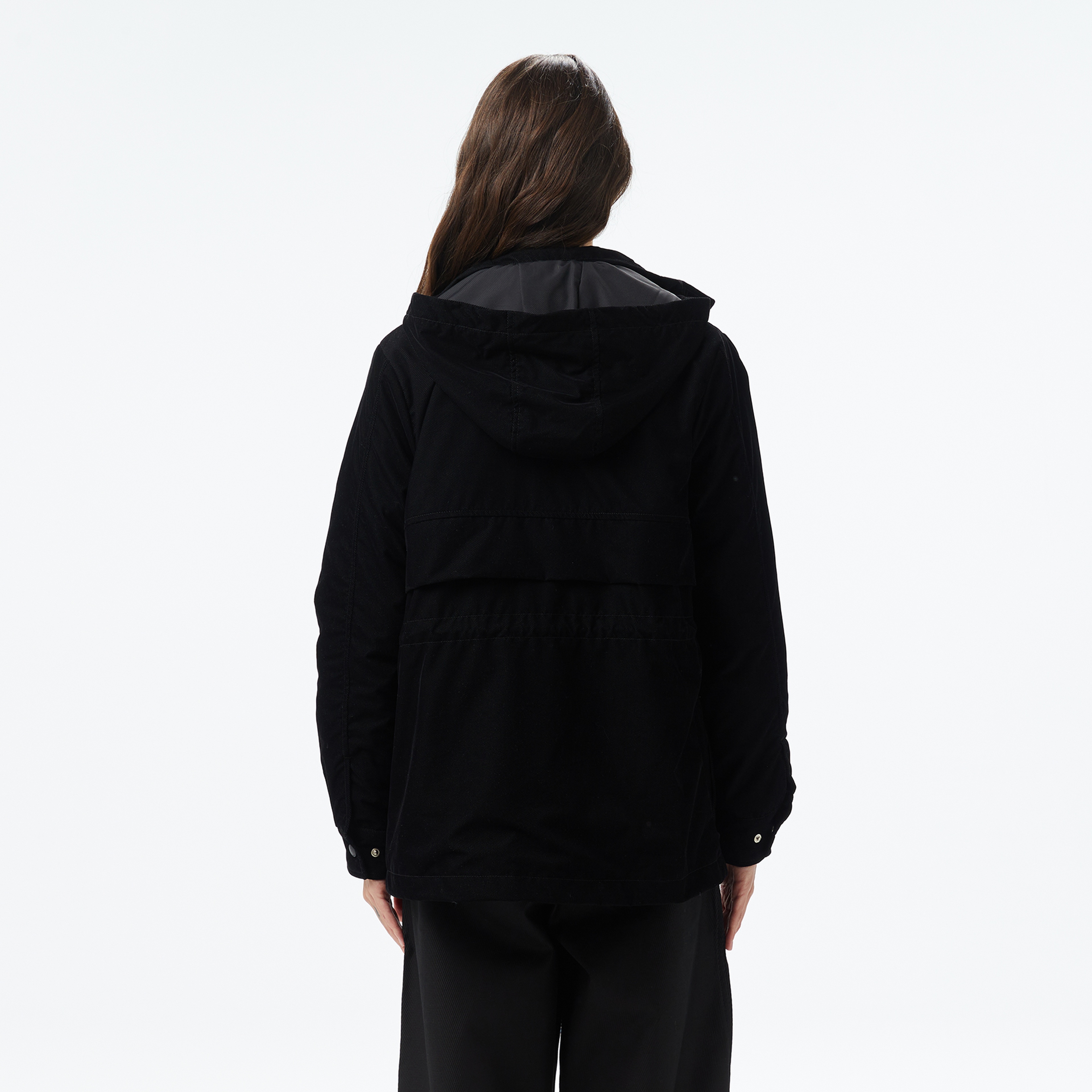 Lacoste Kadın Kapüşonlu Siyah Mont