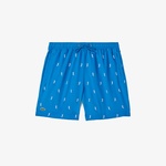 Erkek Regular Fit Desenli Lacivert Mayo