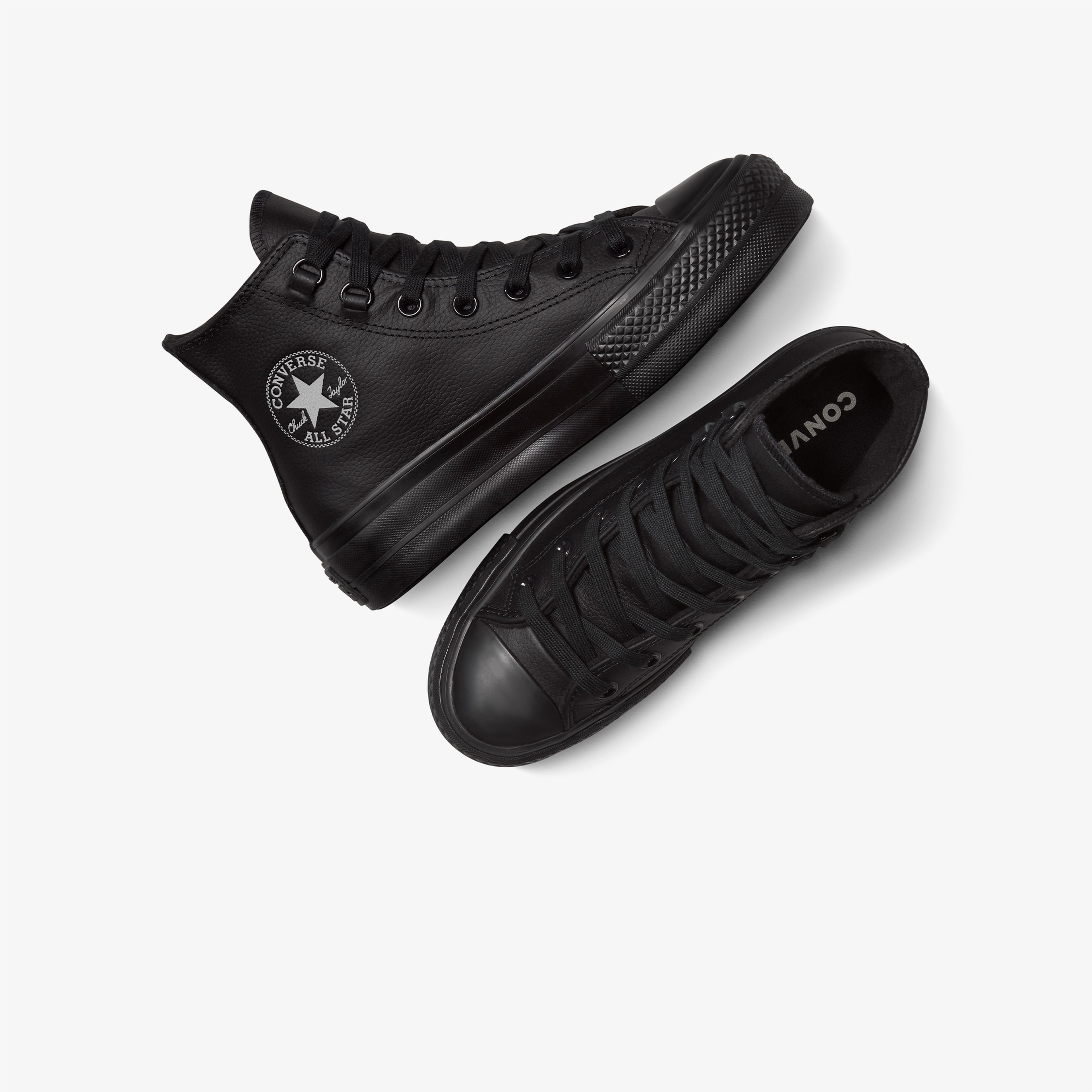 Converse Chuck Taylor All Star Lift Leather High Top Kadın Siyah Sneaker