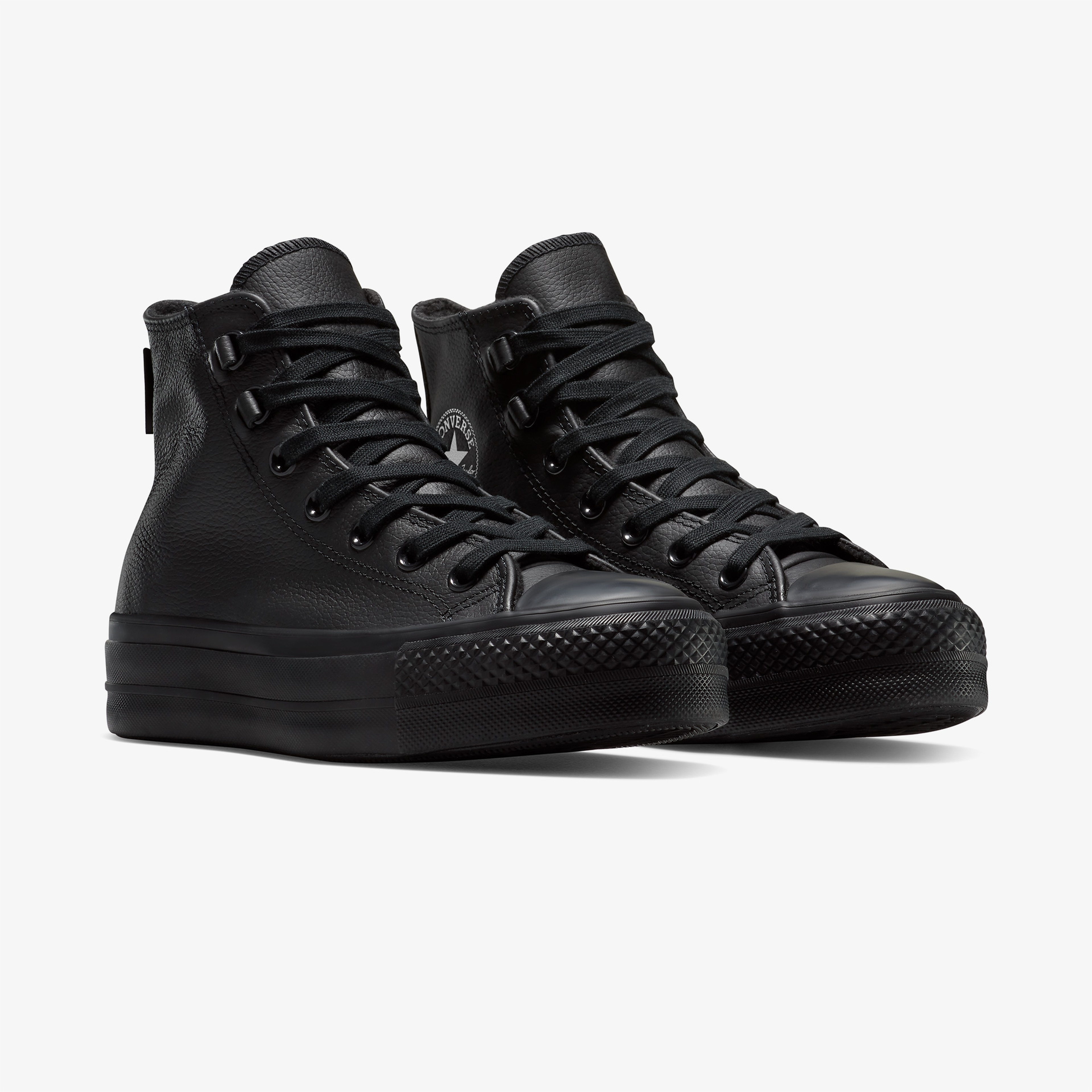 Converse Chuck Taylor All Star Lift Leather High Top Kadın Siyah Sneaker