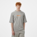 Converse Star Chevron Baskılı Erkek Oversize Fit Gri T-Shirt