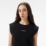 Converse Star Chevron Baskılı Kadın Siyah T-Shirt