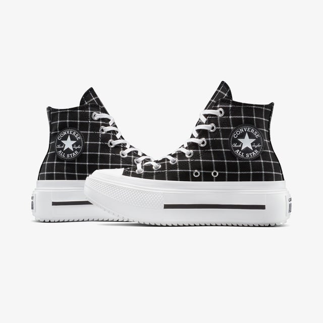 Converse Chuck Taylor All Star Lift Double Stack Platform Kadın Siyah Sneaker - Görsel 8