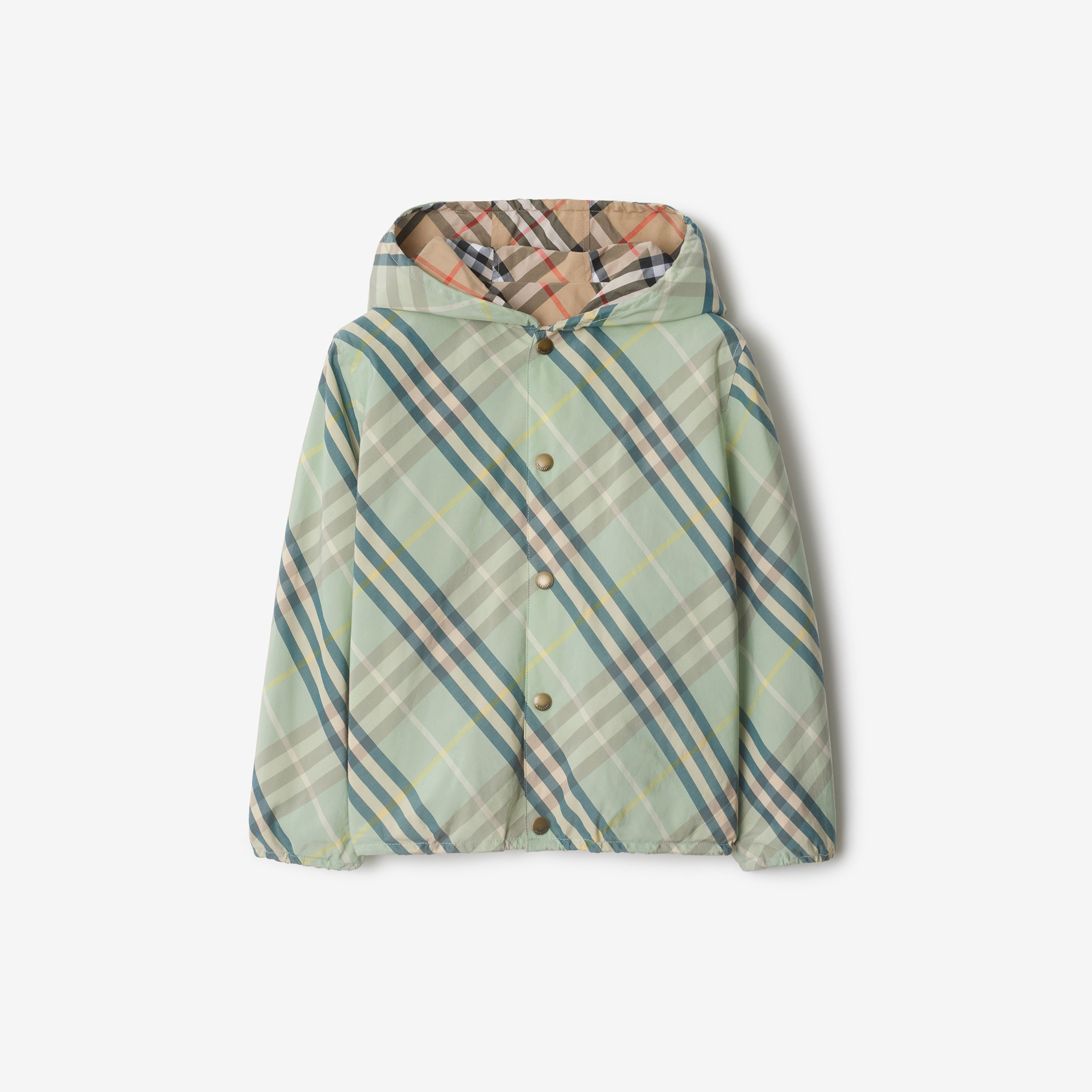 Burberry Mackenzie Reversible Cotton Blend Çocuk Krem Mont