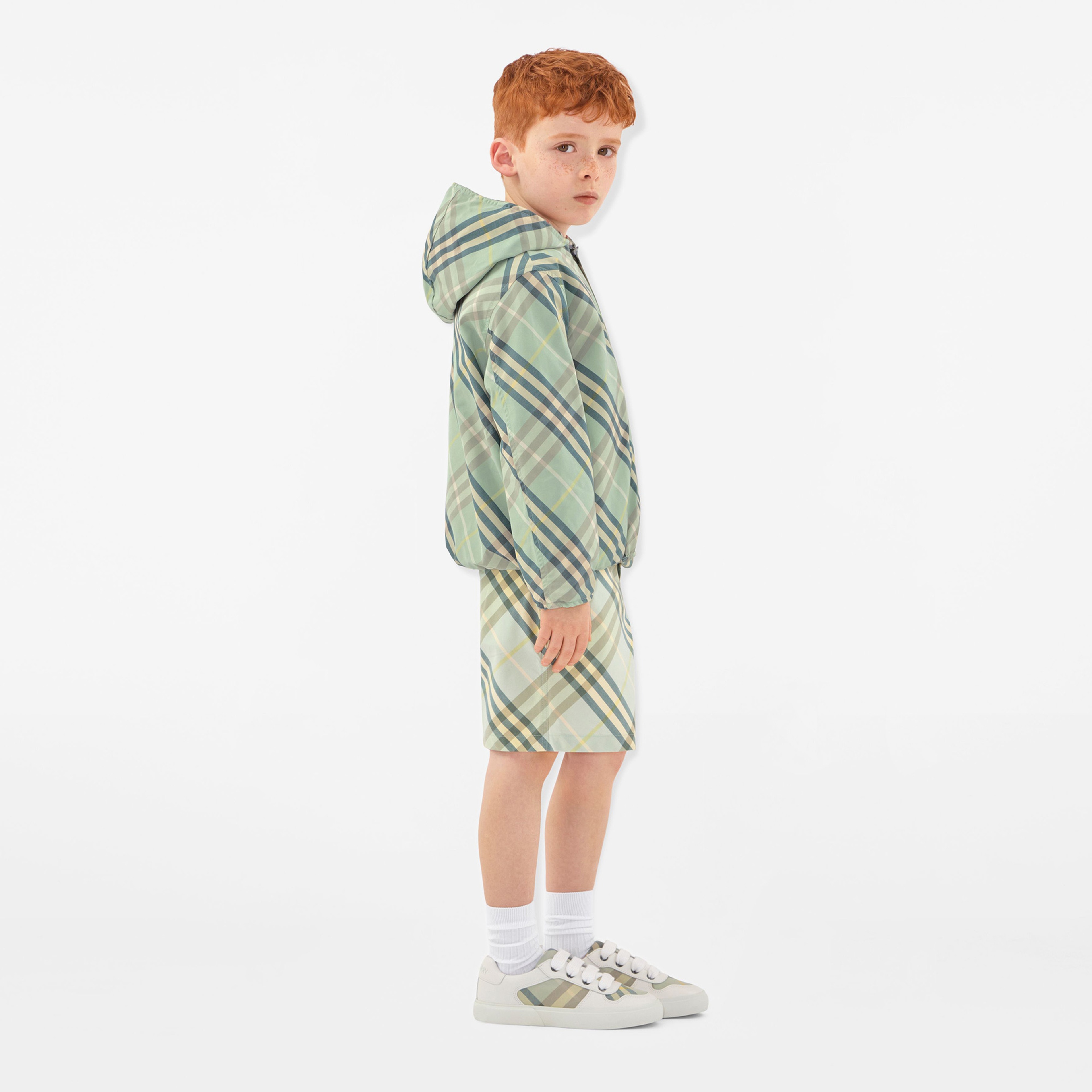 Burberry Mackenzie Reversible Cotton Blend Çocuk Krem Mont