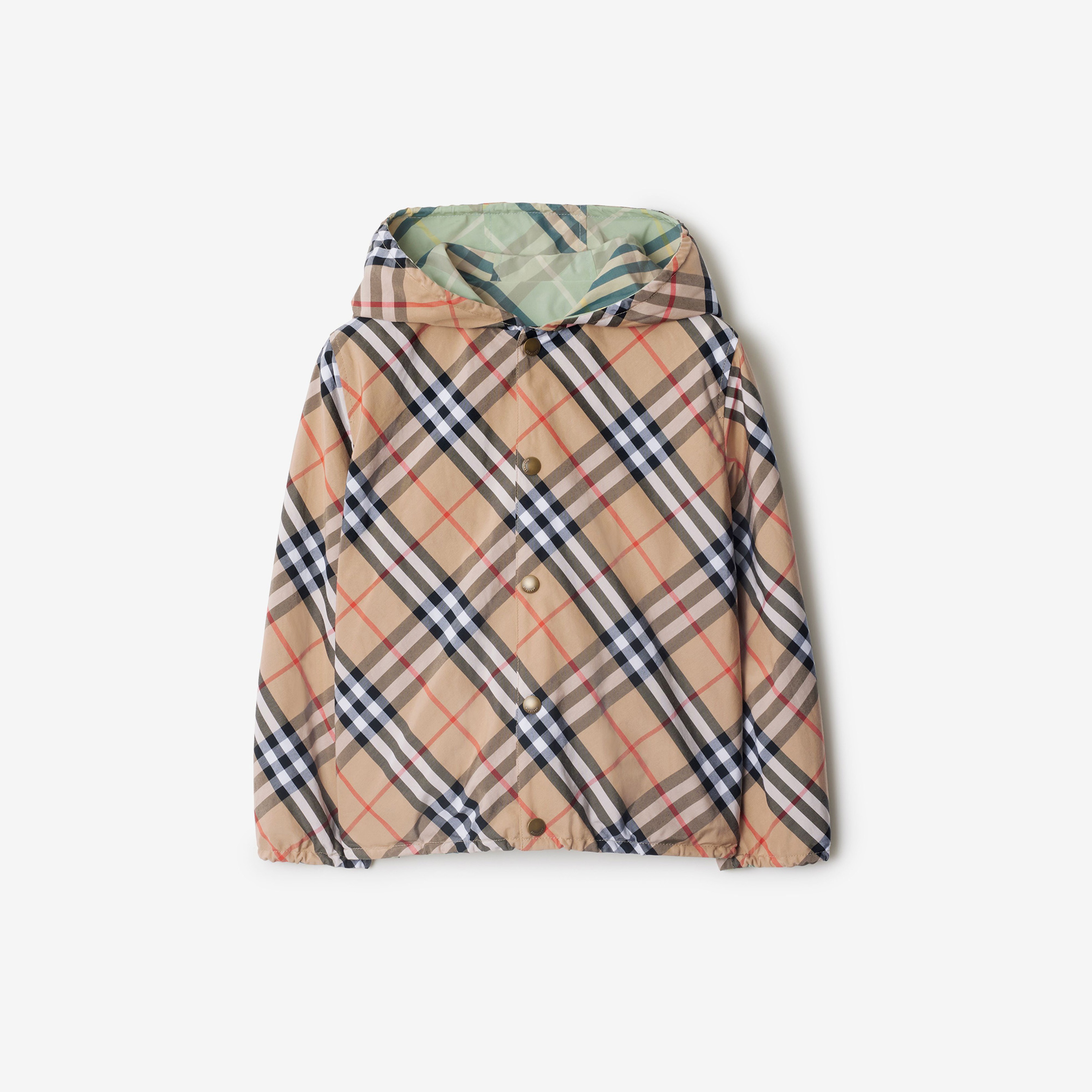 Burberry Mackenzie Reversible Cotton Blend Çocuk Krem Mont