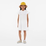 Burberry Shelly Tulle Collar Cotton Çocuk Beyaz Elbise