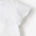 Burberry Shelly Tulle Collar Cotton Çocuk Beyaz Elbise