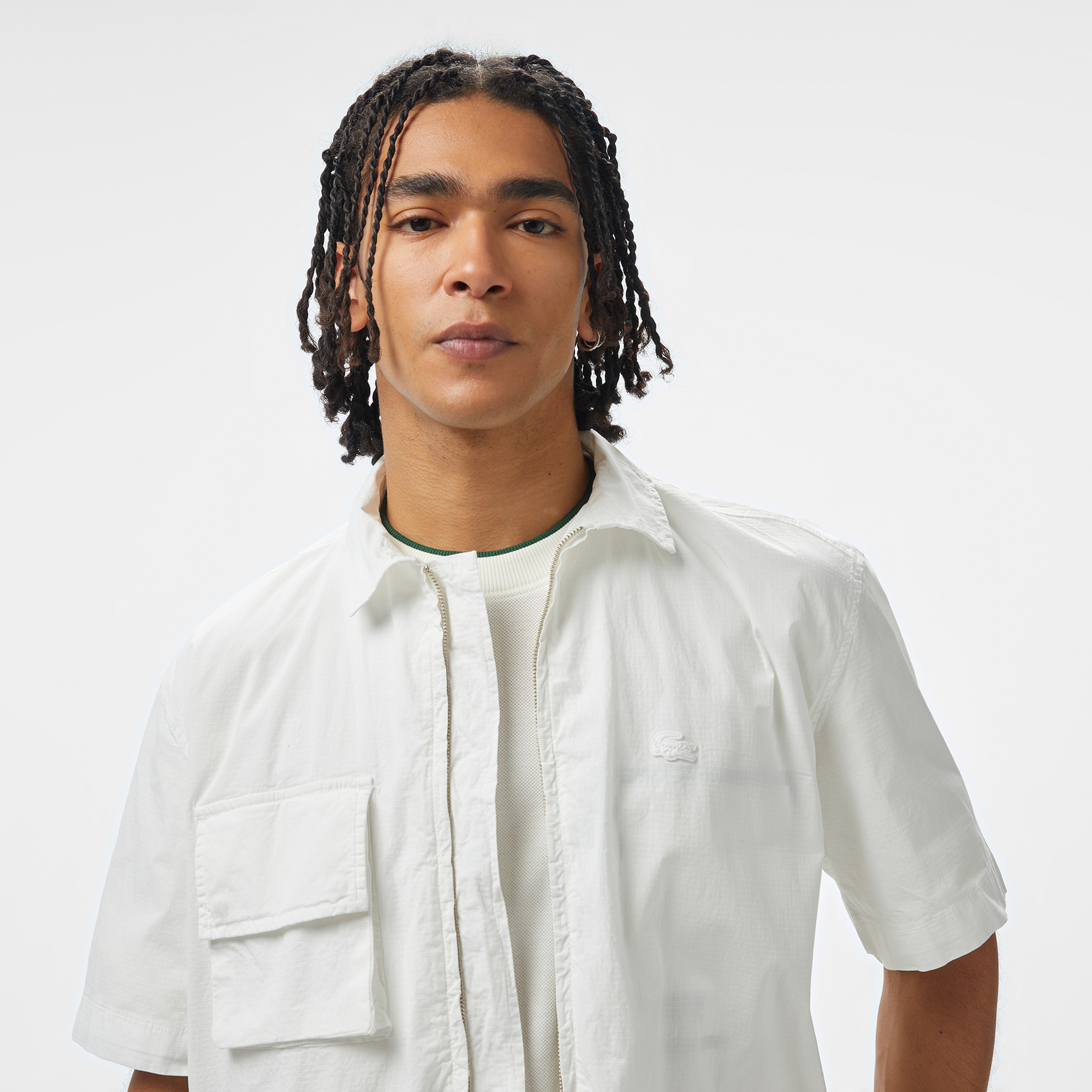 Lacoste House of SuperStep x Lacoste Erkek Beyaz Gömlek